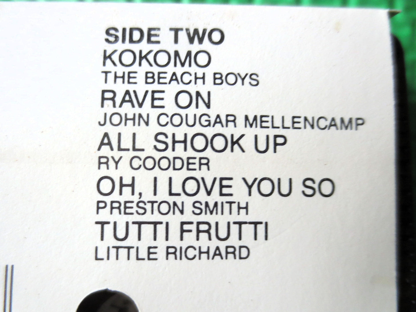 COCKTAIL, MOVIE SOUNDTRACK, Tom Cruise, 1988 Cassette Tape, Vintage Cassette