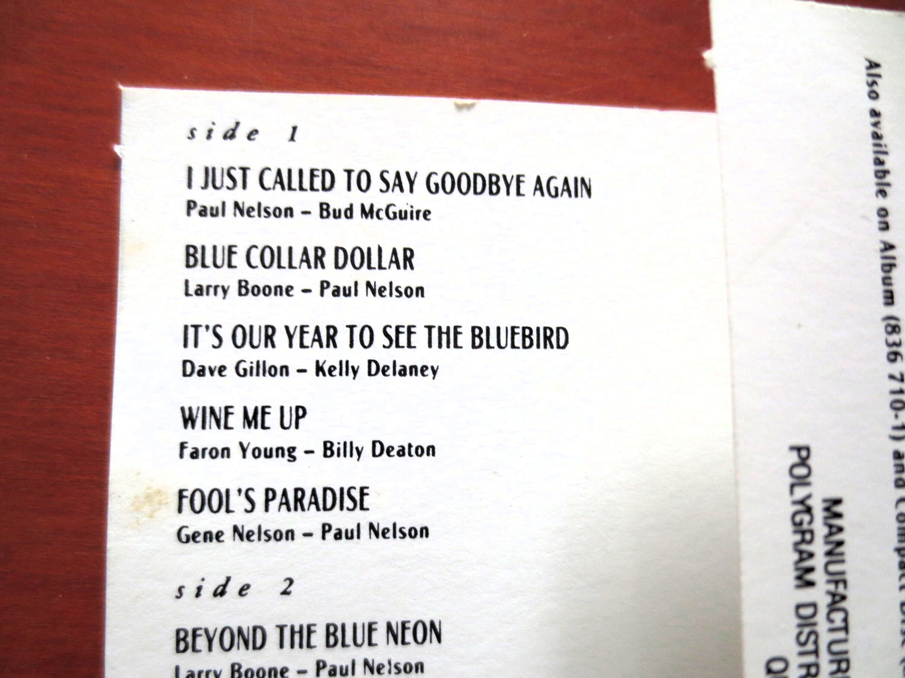 Larry Boone – Swingin' Doors, Sawdust Floors (1989) Cassette