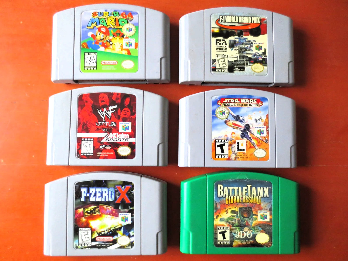 Nintendo 64 Game Lot: Super Mario 64, Star Wars, Battle Tank
