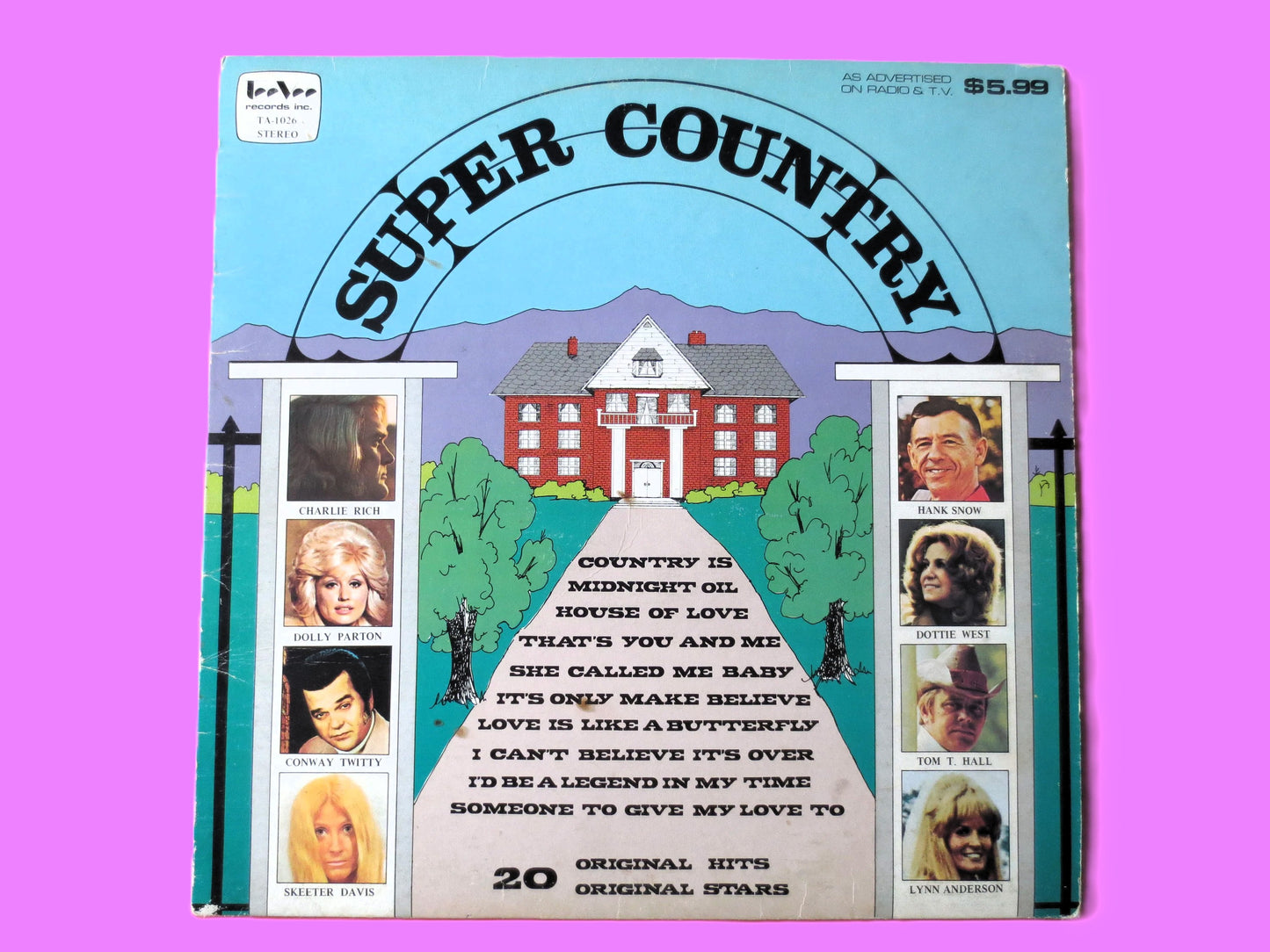 SUPER COUNTRY, Tee Vee Records, 1975 Vinyl Record, Dottie West, Skeeter Davis