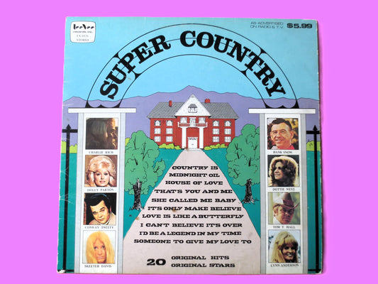 SUPER COUNTRY, Tee Vee Records, 1975 Vinyl Record, Dottie West, Skeeter Davis
