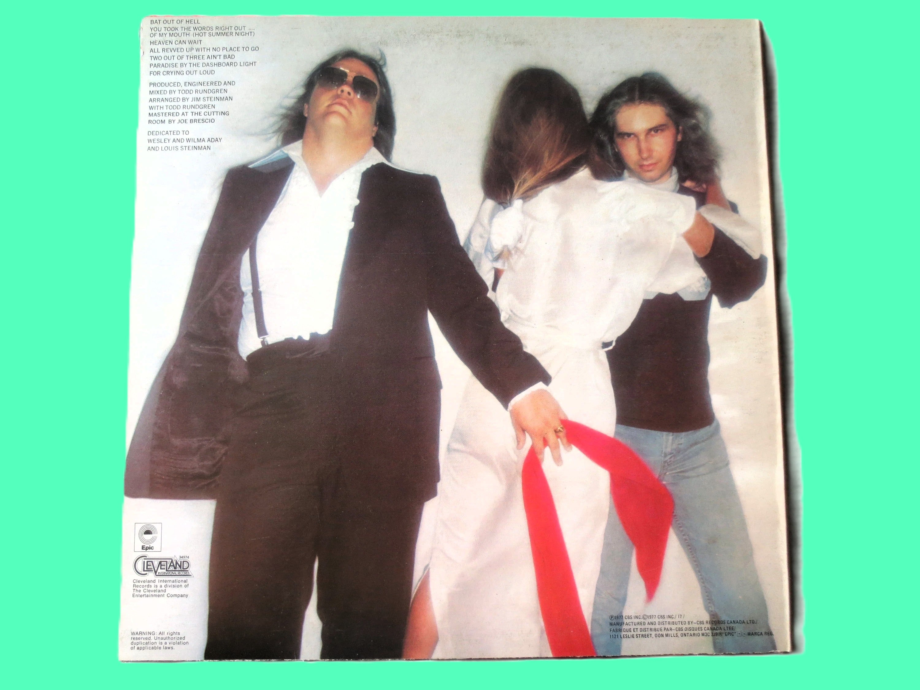 Meat Loaf – Bat Out of Hell (1977) Vinyl LP