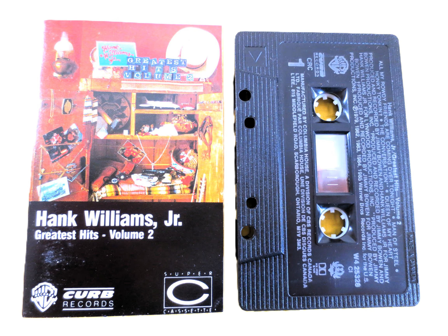 HANK WILLIAMS Jr, GREATEST Hits, Volume 2, Hank Williams Tape, Hank Williams Album, Tape Cassette, Country Cassette, Cassette