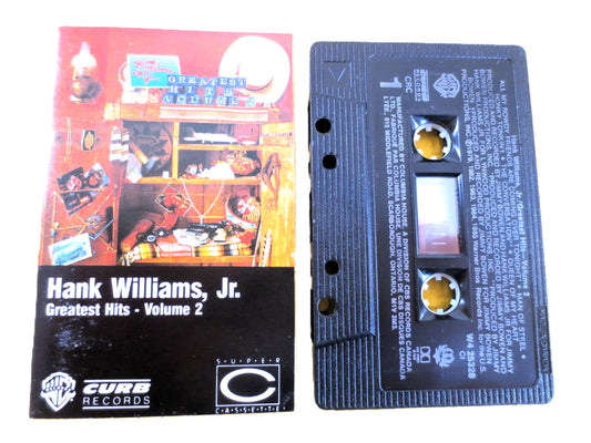 HANK WILLIAMS Jr, GREATEST Hits, Volume 2, Hank Williams Tape, Hank Williams Album, Tape Cassette, Country Cassette, Cassette