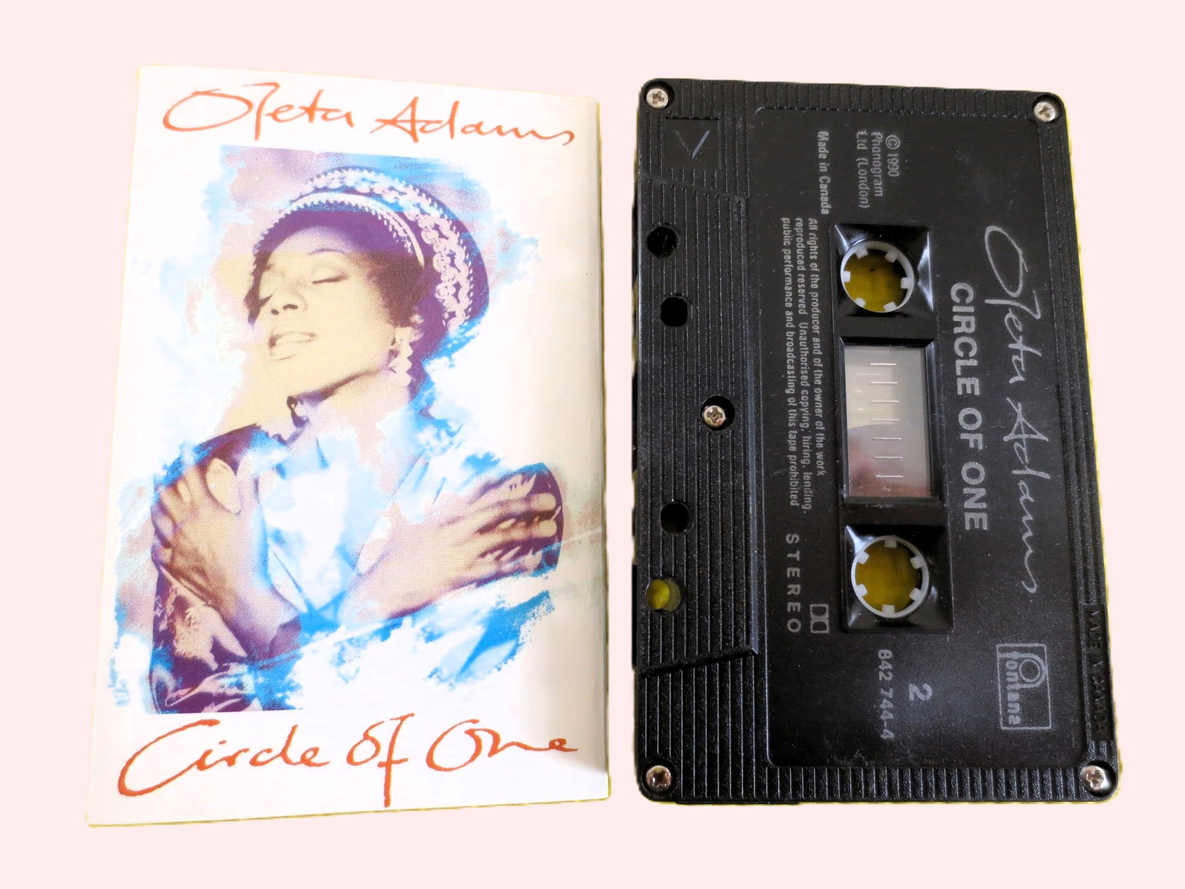 OLETA ADAMS, Circle of One, 1990 Cassette Tape, Vintage Cassette