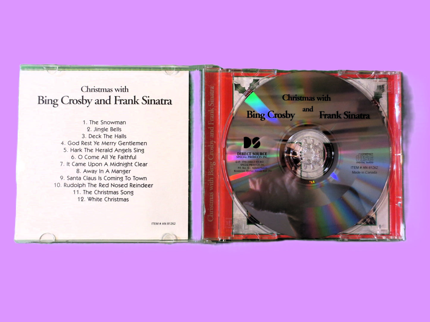 BING CROSBY, CHRISTMAS Cd, Christmas Music, Frank Sinatra, Vintage 1998 Compact Disc