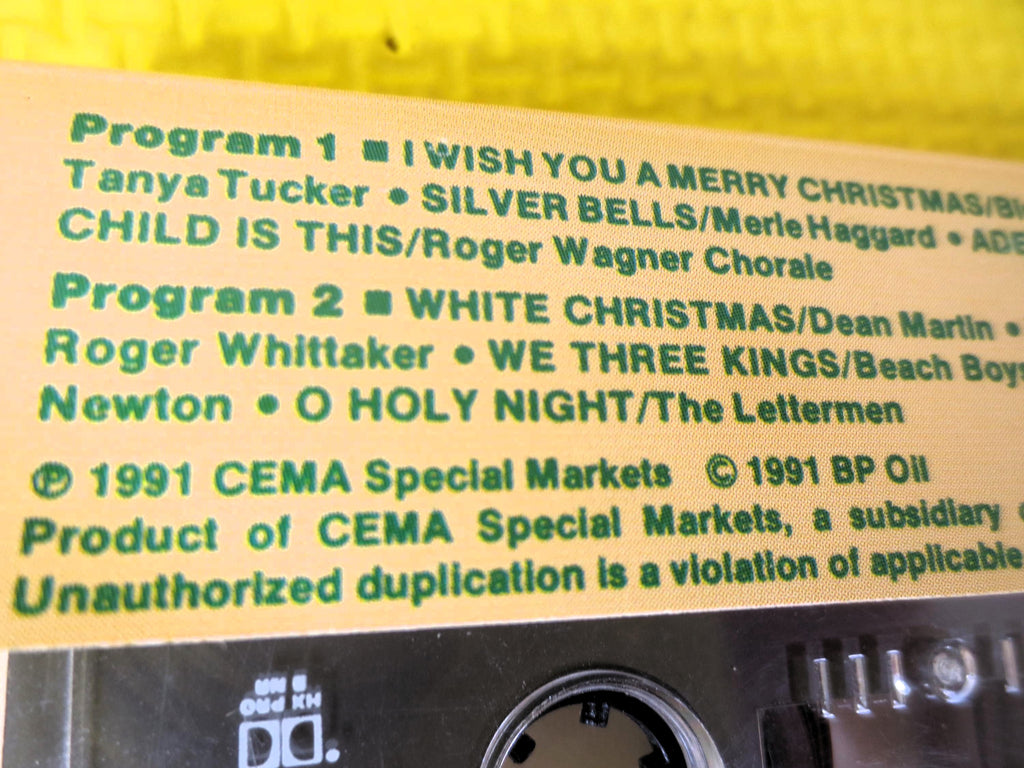 SEASON'S GREETINGS, Christmas Music, 1991 Cassette, Vintage Cassette