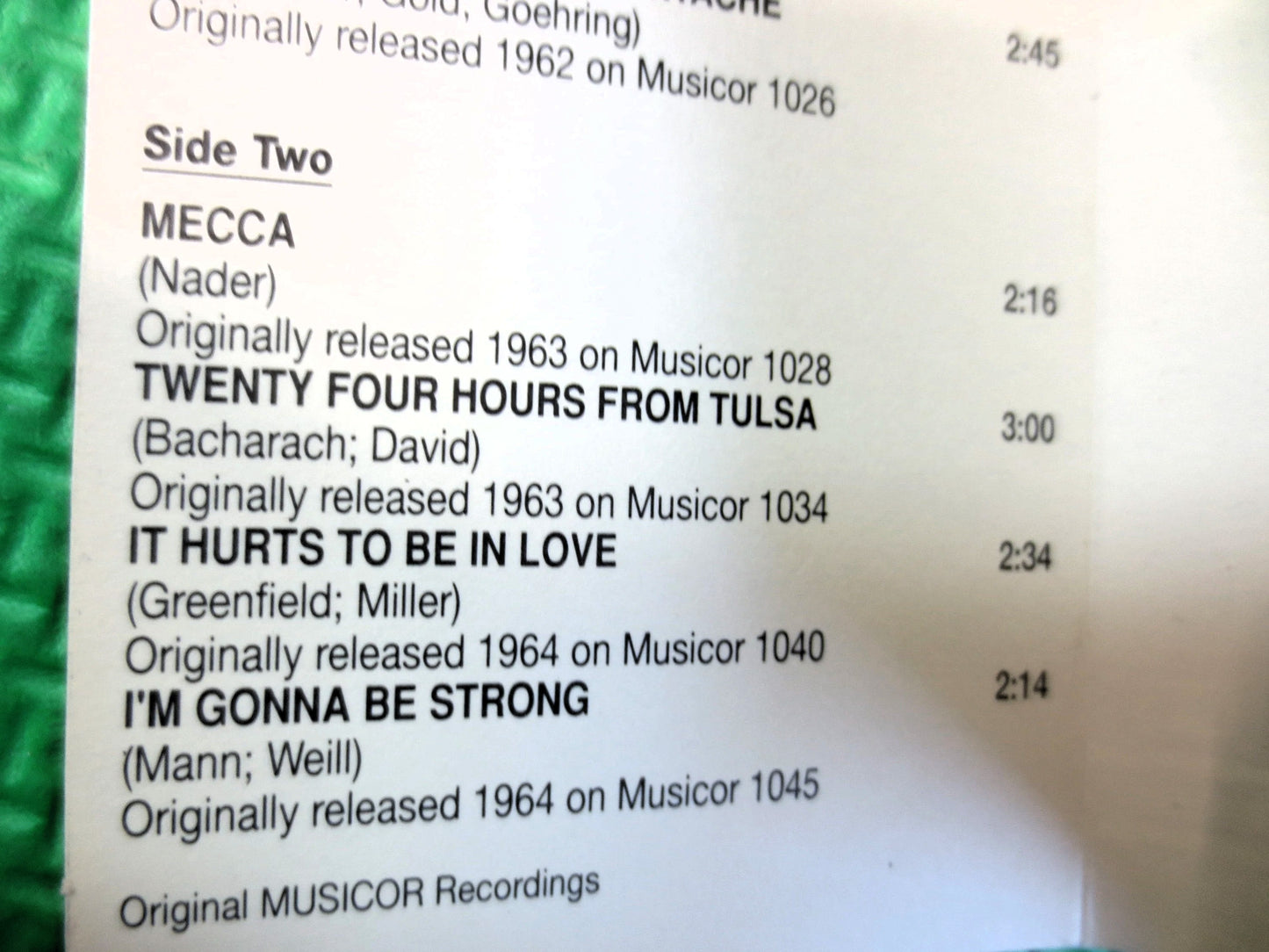 GENE PITNEY, GREATEST Hits, Gene Pitney Cassette, Gene Pitney Tapes, Tape Cassette, Rock Cassette, Cassette Music, 1991 Tape