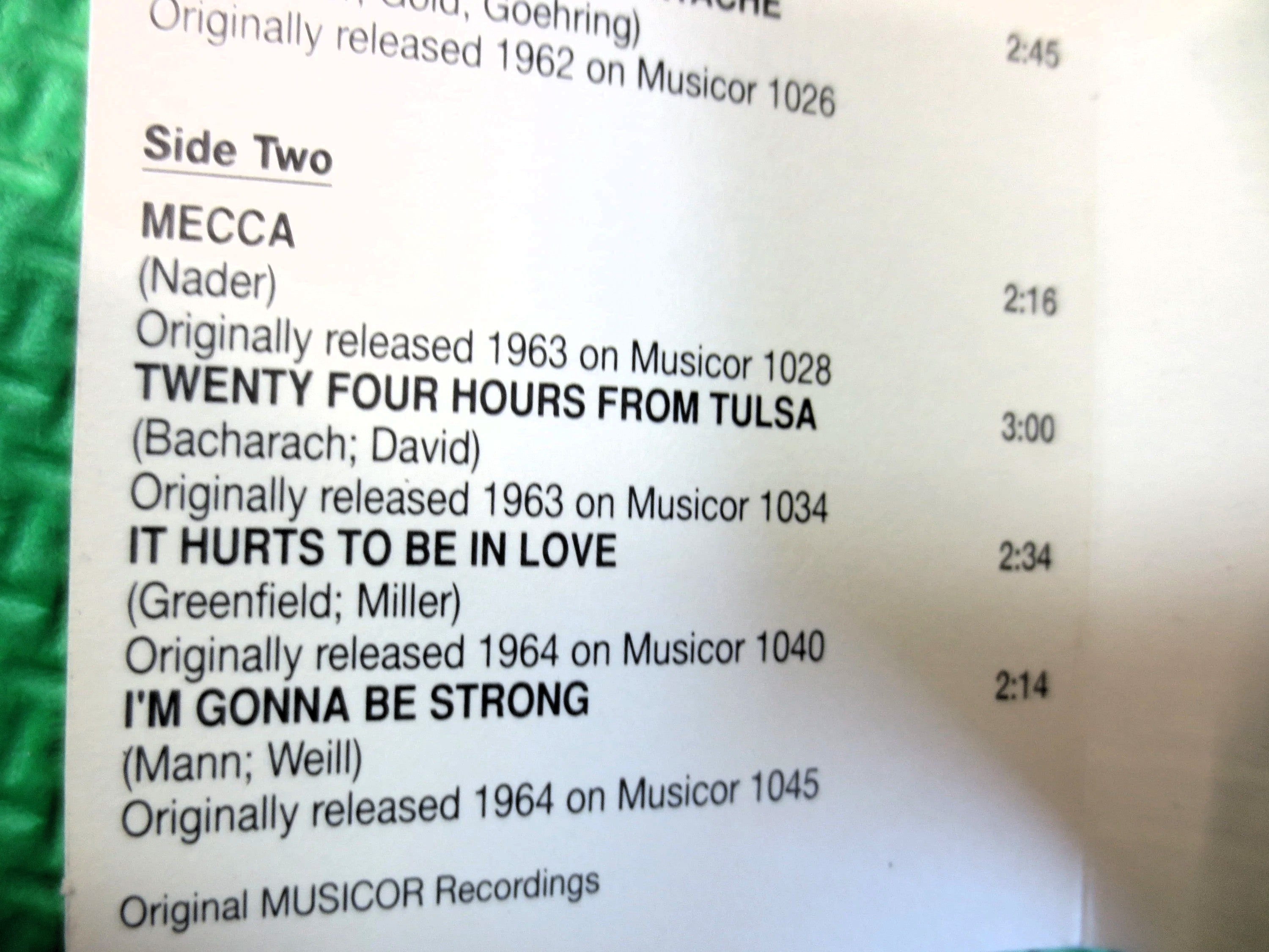GENE PITNEY, Greatest Hits, 1991 Cassette Tape, Vintage Cassette
