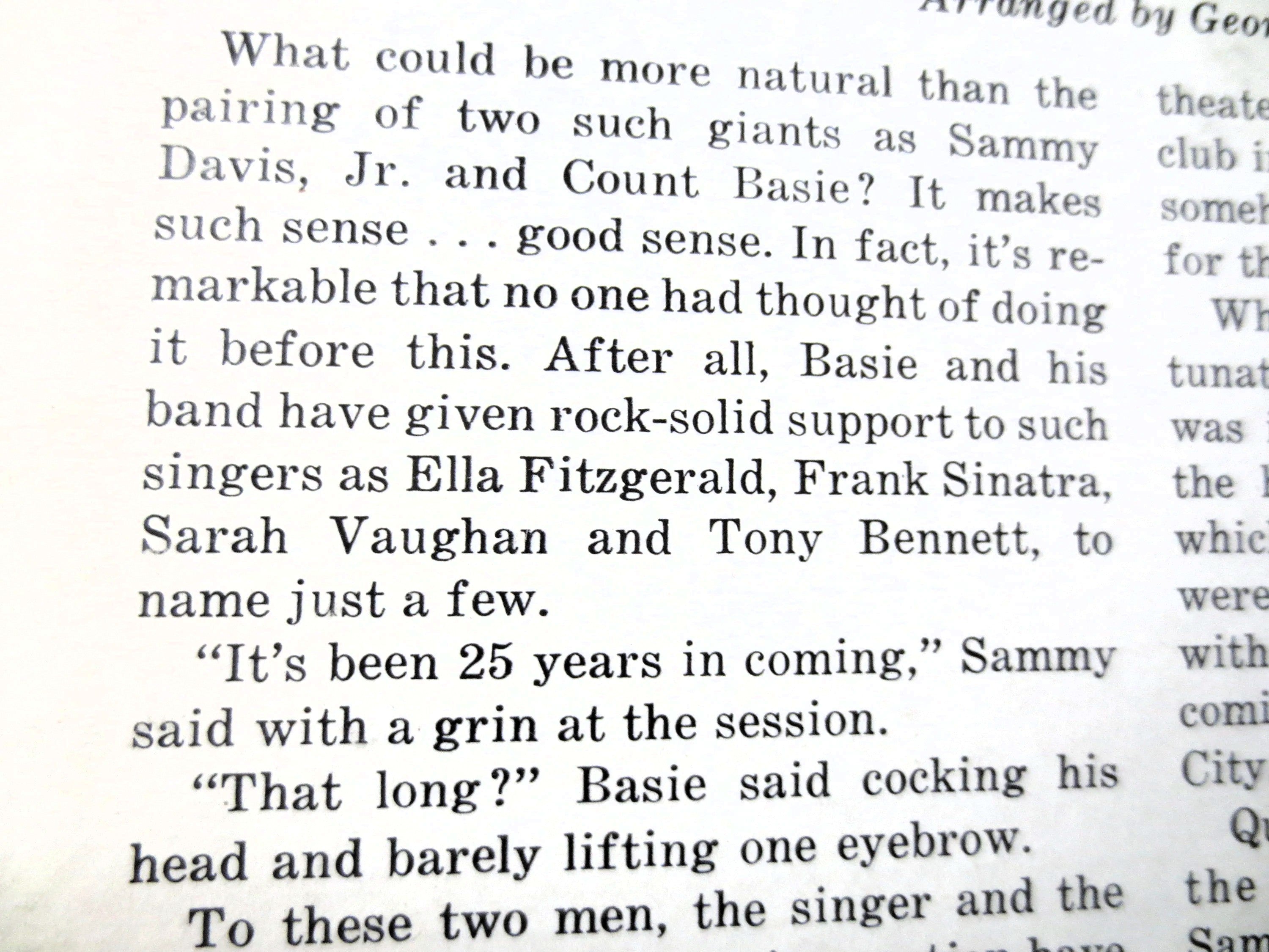 Sammy Davis Jr. & Count Basie – Our Shining Hour (1965) Vinyl LP