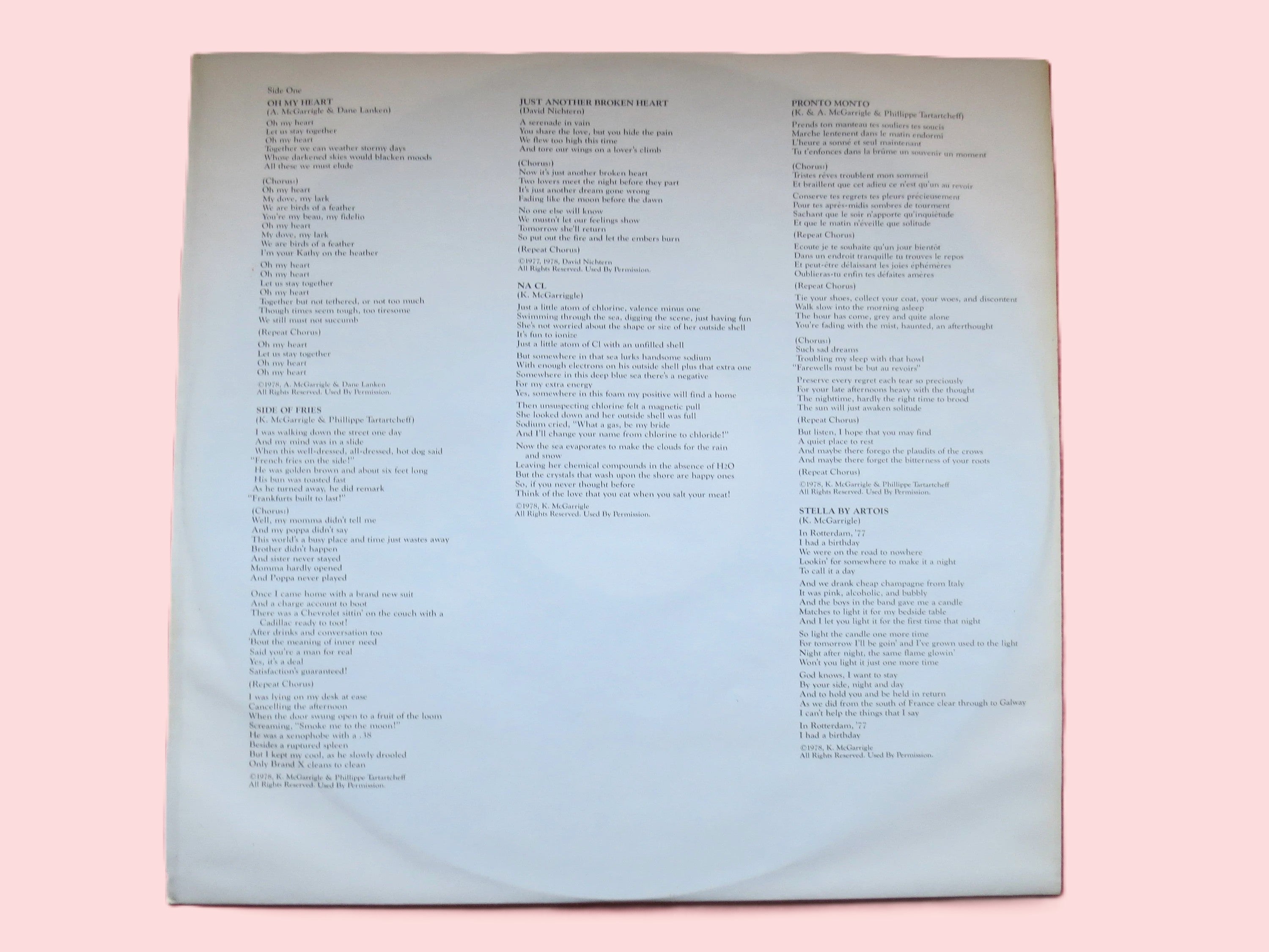 KATE and ANNA McGARRIGLE, Pronto Monto, Folk Record, Kate McGarrigle, Vintage Records, Folk Music Album, Country Album, Lps, 1978 Records