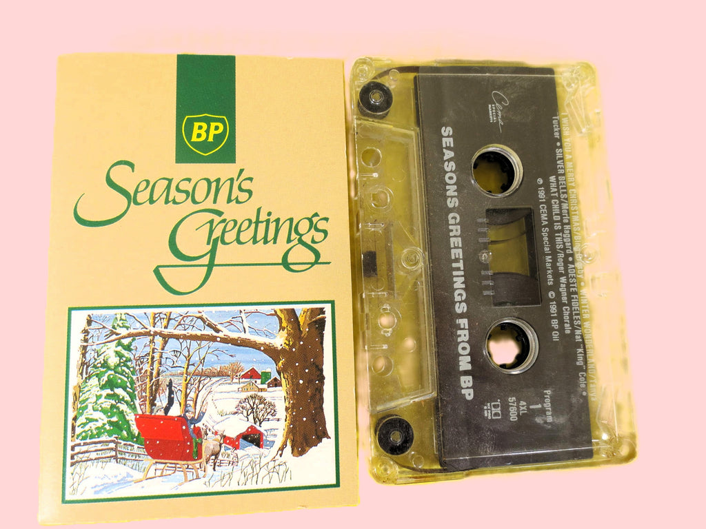 SEASON'S GREETINGS, Christmas Music, 1991 Cassette, Vintage Cassette
