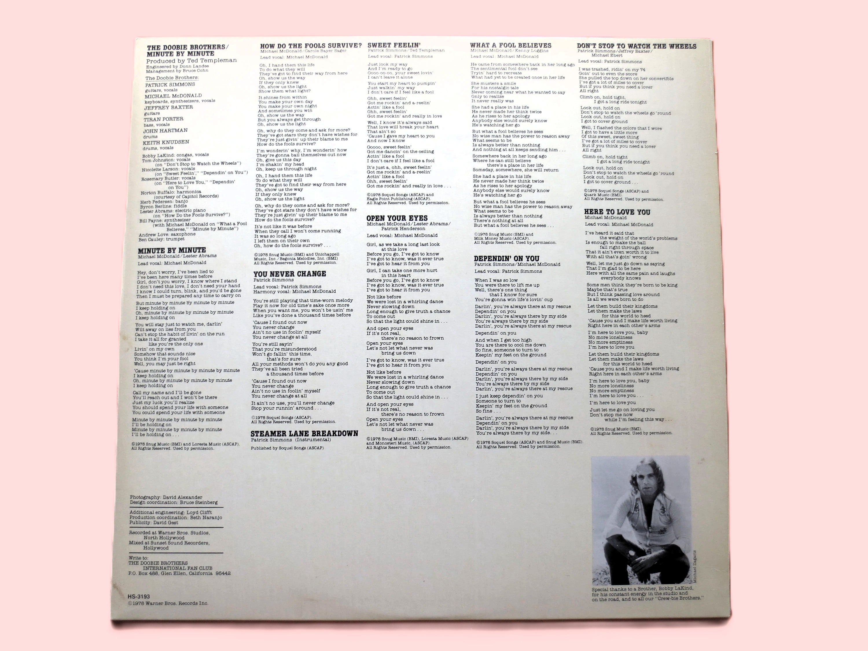 The Doobie Brothers – Minute by Minute (1978) Vinyl LP