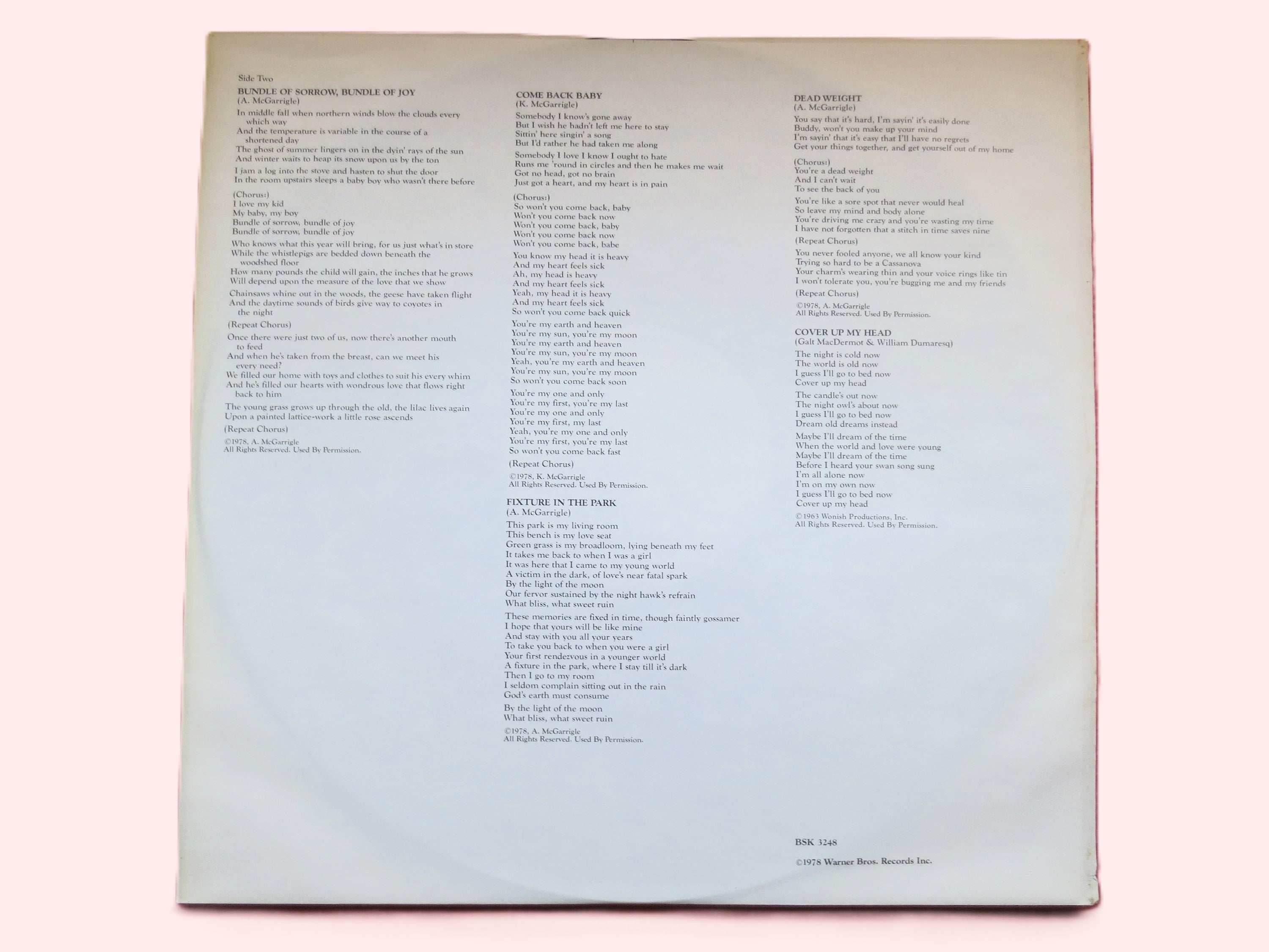 KATE and ANNA McGARRIGLE, Pronto Monto, Folk Record, Kate McGarrigle, Vintage Records, Folk Music Album, Country Album, Lps, 1978 Records