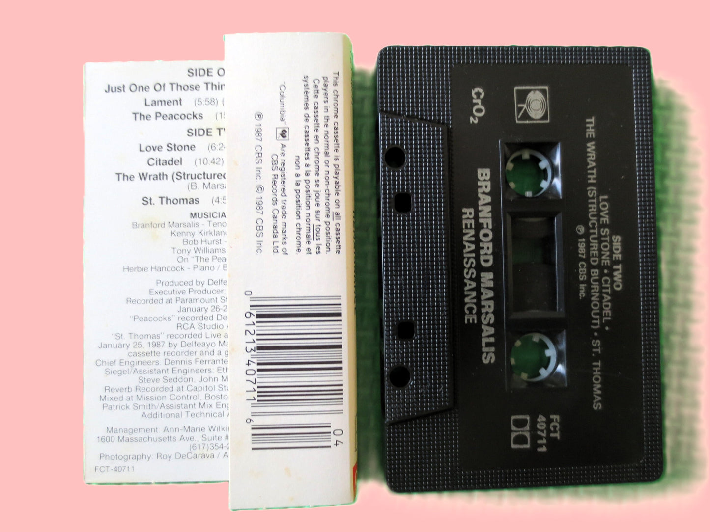 BRANFORD MARSALIS, RENAISSANCE,  Jazz Tape, Jazz Album, Tape Cassette, Jazz Cassette, Jazz Music Cassette, Cassette Music