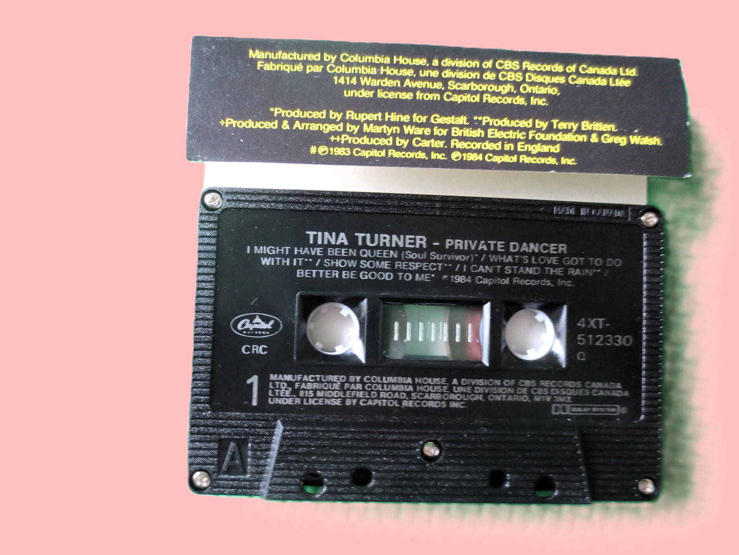 TINA TURNER, Private DANCER, Tina Turner Tape, Tina Turner Album, Tina Turner Cassette, Rock Lp, Tape Cassette, 1984 Cassette