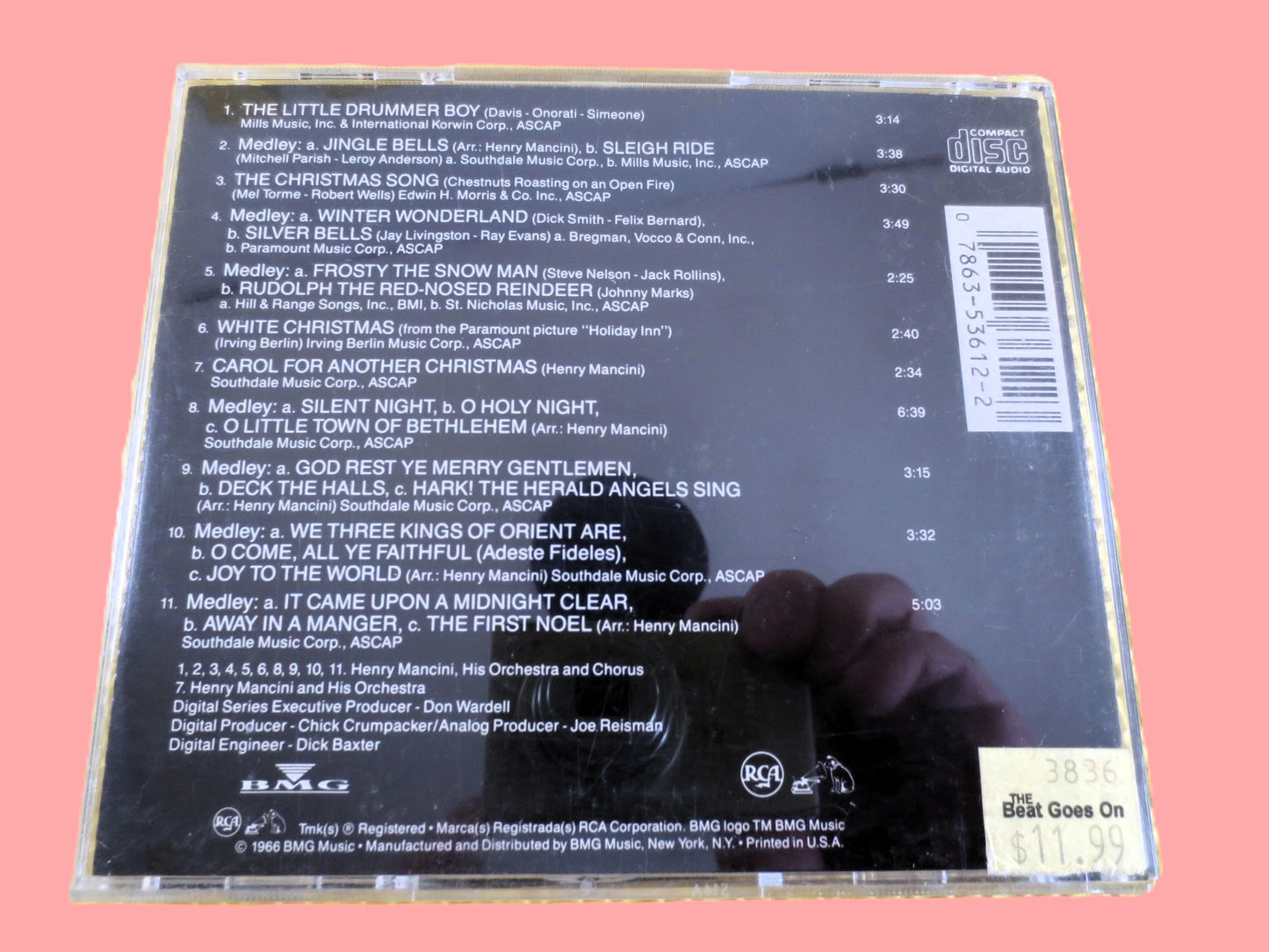 HENRY MANCINI, CHRISTMAS, Henry Mancini Cd, Christmas Hits Cd, Jazz Cd, Jazz Lp, Vintage Compact Disc, Cds, Vintage Cd's, 1985 Compact Discs