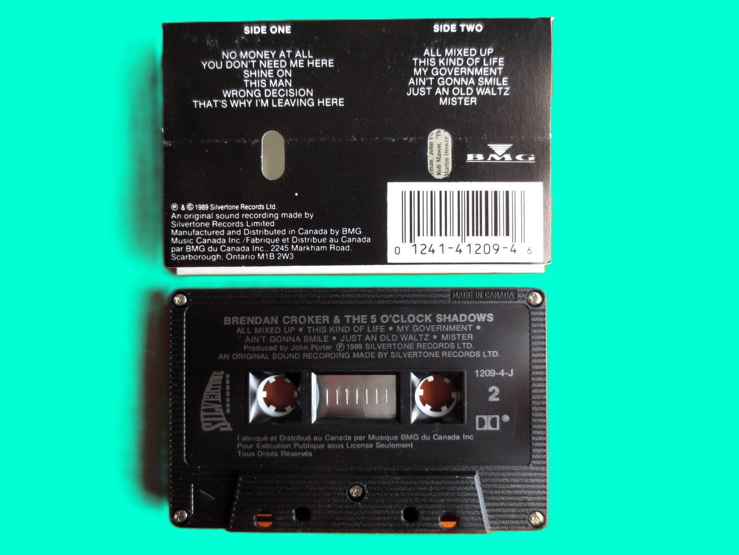 BRENDAN CROKER and the 5 O'clock Shadows, 1989 Cassette Tape, Vintage Album