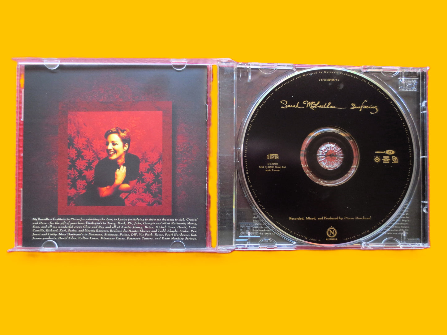 SARAH MCLACHLAN, SURFACING, Cd - 1997 Compact Disc, Pop Album