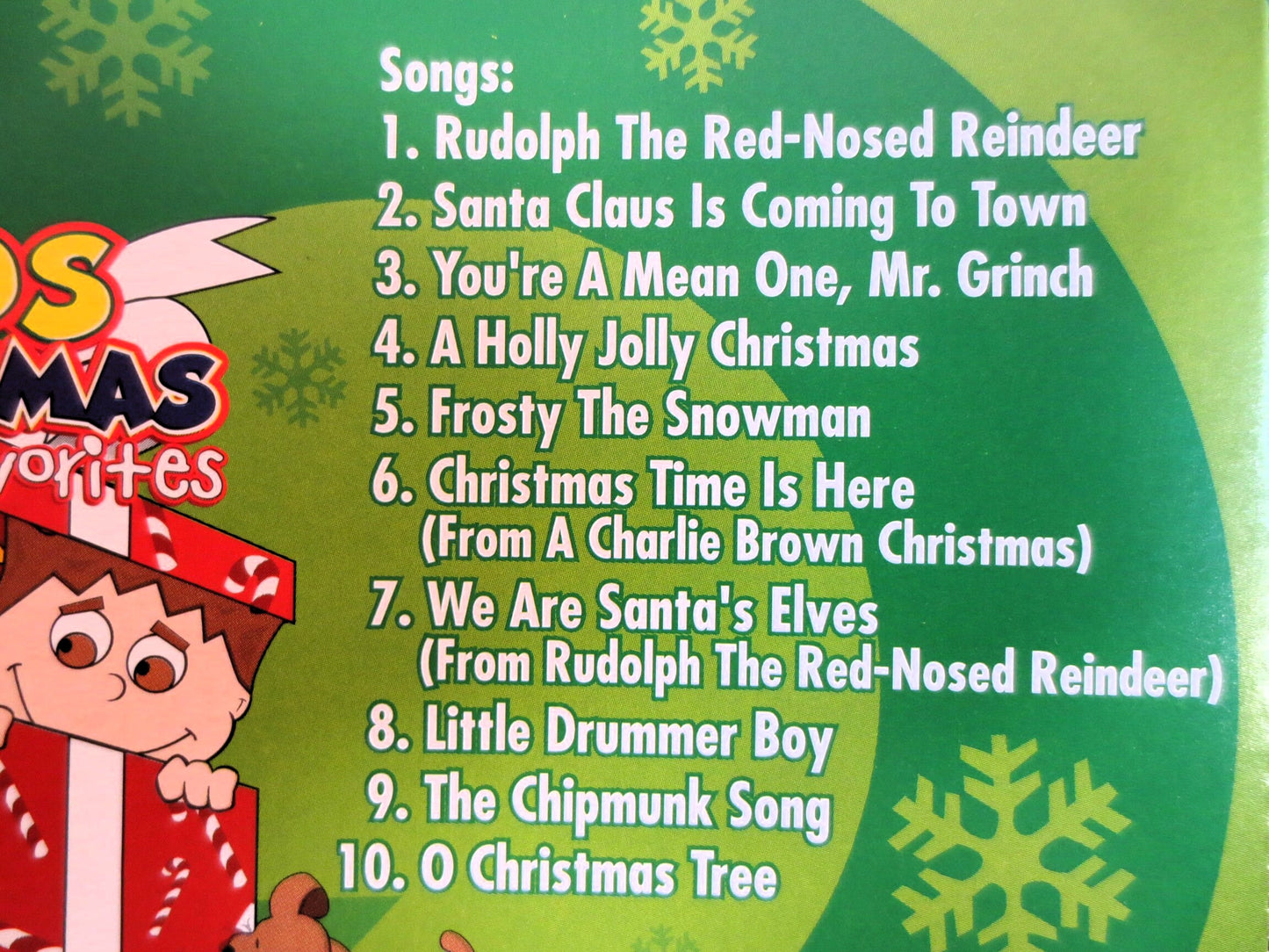 KIDS CHRISTMAS Cd: CARTOON Favorites, Christmas Music