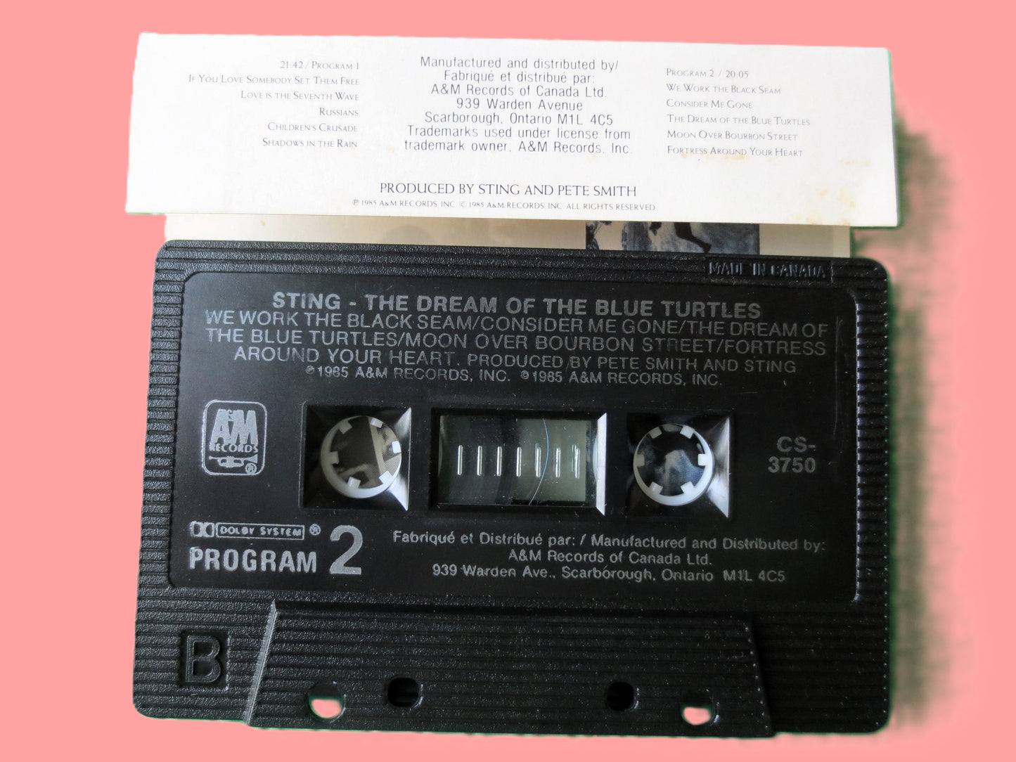 STING, DREAM of the TURTLES, Sting Tape, Sting Album, Tape Cassette, Police Cassette, Rock Cassette, Sting lp, Cassette Music