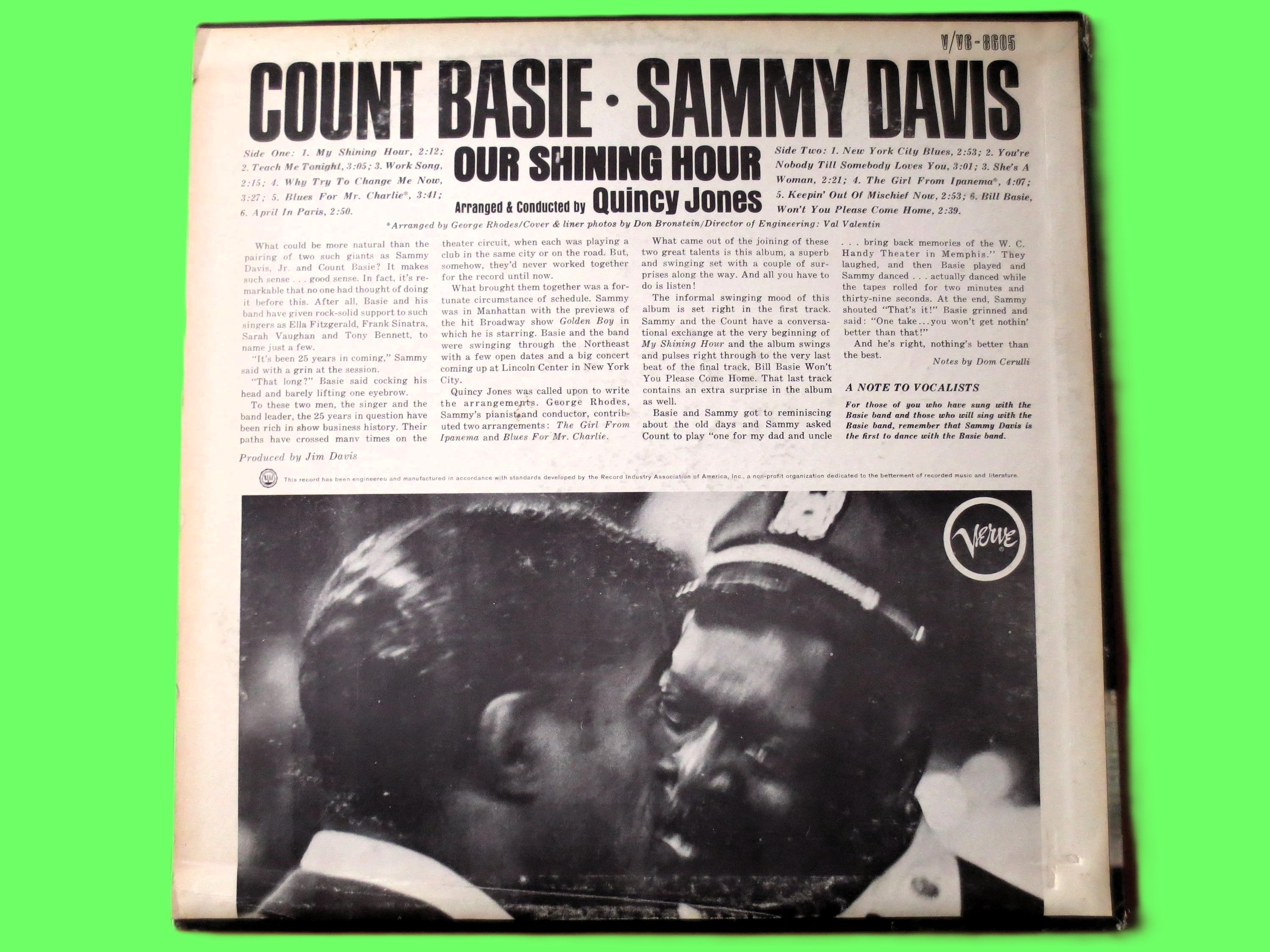 Sammy Davis Jr. & Count Basie – Our Shining Hour (1965) Vinyl LP