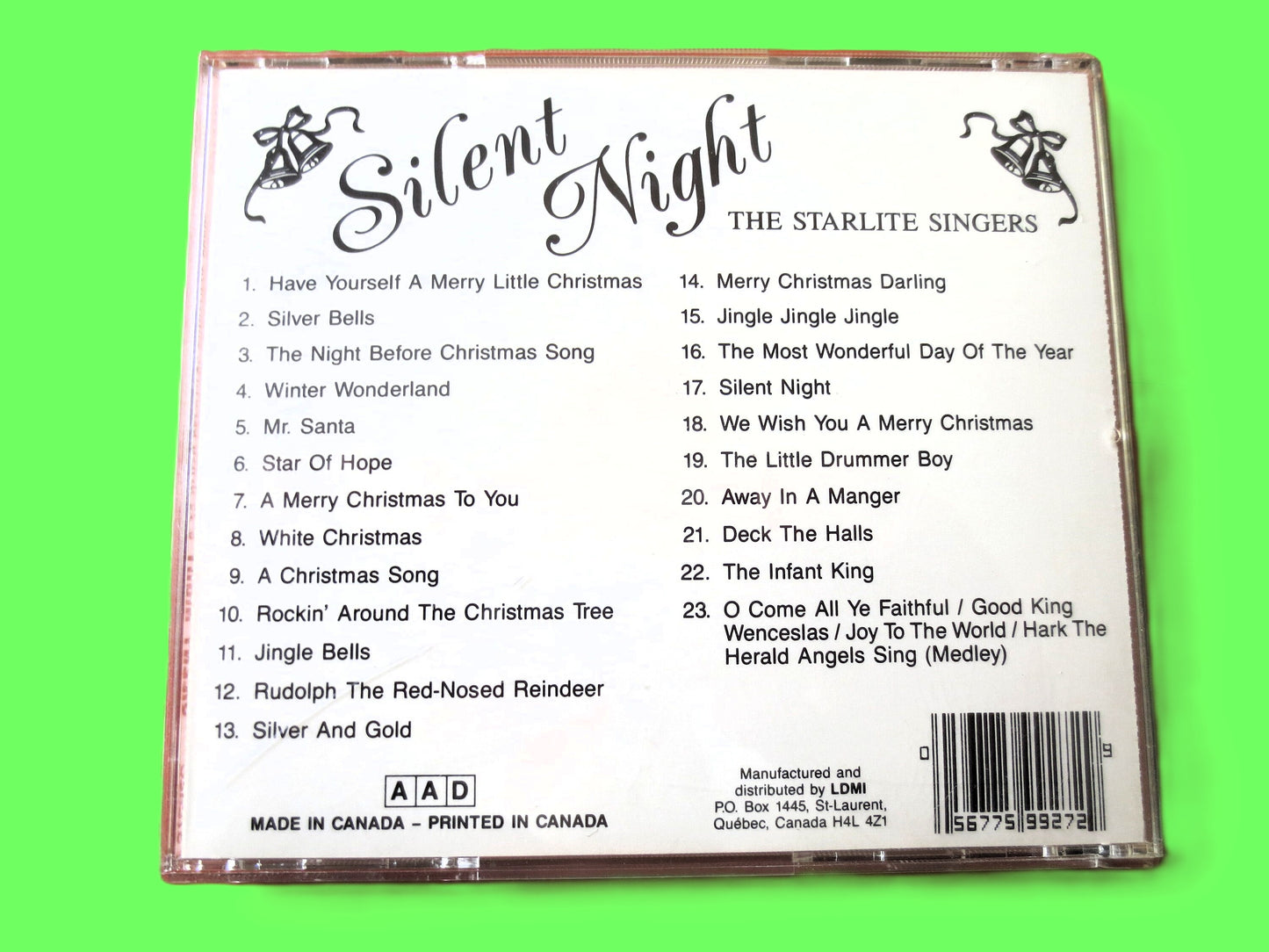 CHRISTMAS Music Cd - SILENT Night - The STARLIGHT Singers
