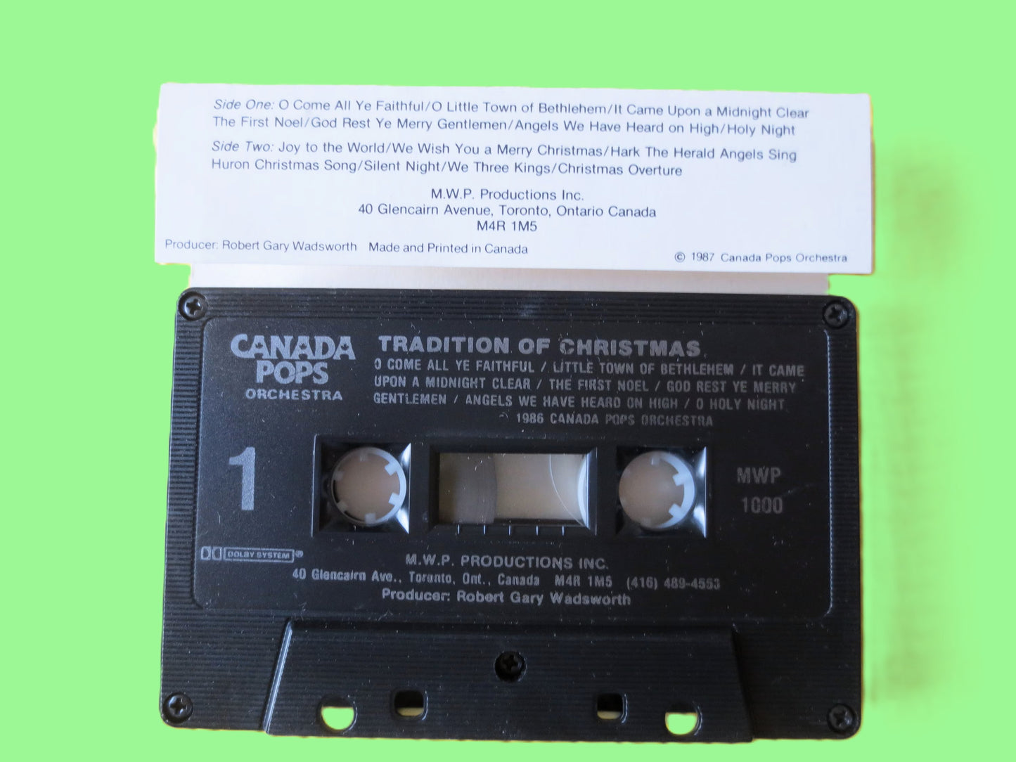 CANADA Pops ORCHESTRA, CHRISTMAS Music, Vintage 1987 Cassette Tape