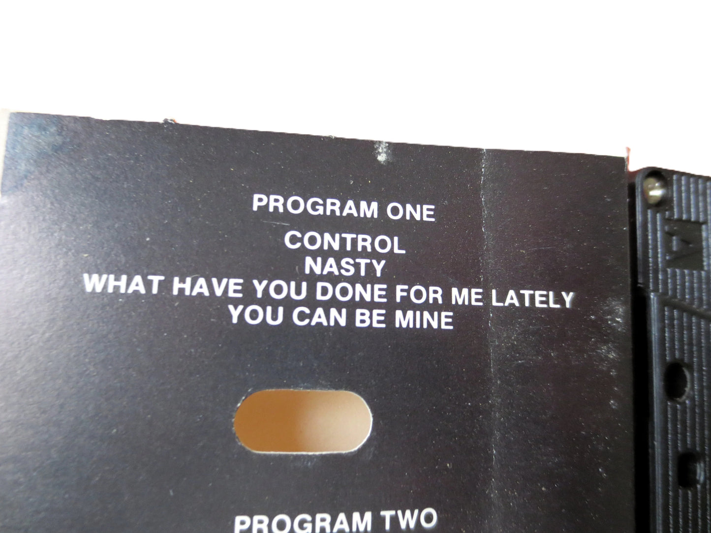 Janet Jackson, Control, Cassette Tape, 1986 Pop Music Album