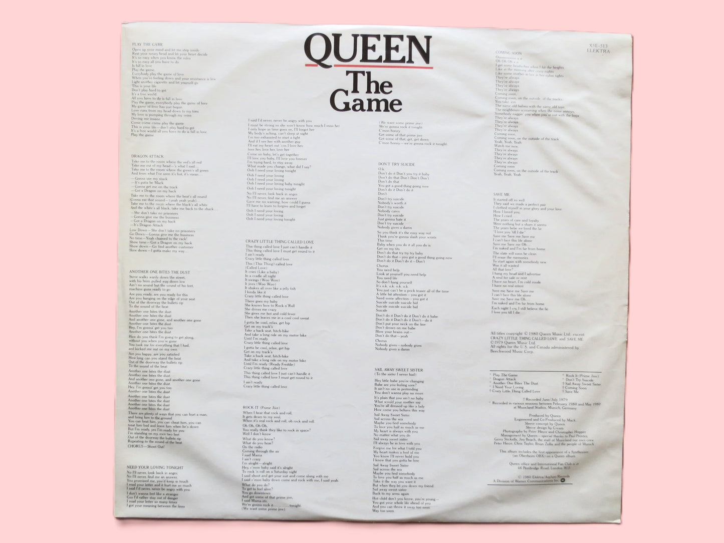 QUEEN, The GAME, QUEEN Record, Queen Album, Queen Hits, Queen Songs, Queen Music, Rock Albums, Rock Records, Rock Music, 1980 Records