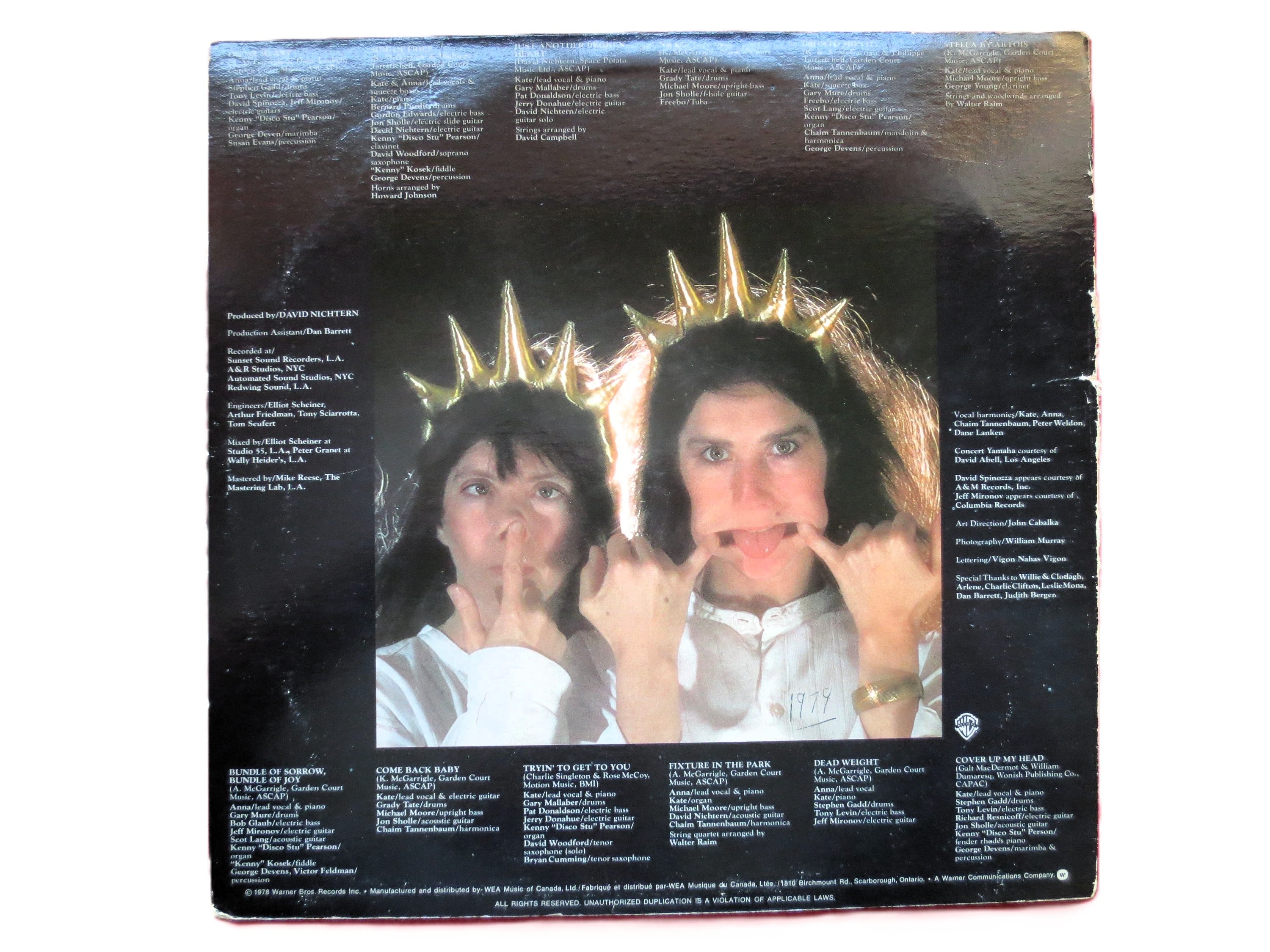 KATE and ANNA McGARRIGLE, Pronto Monto, Folk Record, Kate McGarrigle, Vintage Records, Folk Music Album, Country Album, Lps, 1978 Records
