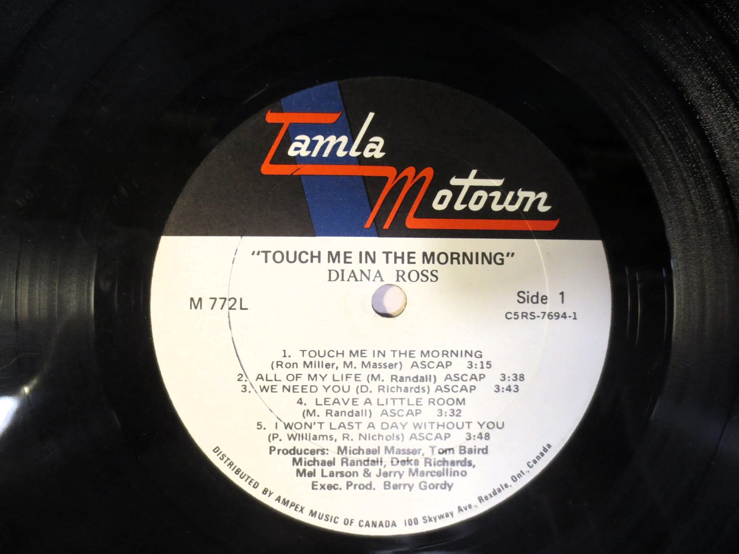 DIANA ROSS, TOUCH Me in the Morning, Diana Ross Album, Diana Ross Vinyl, Diana Ross Lp, Motown Vinyl, 1973 Records