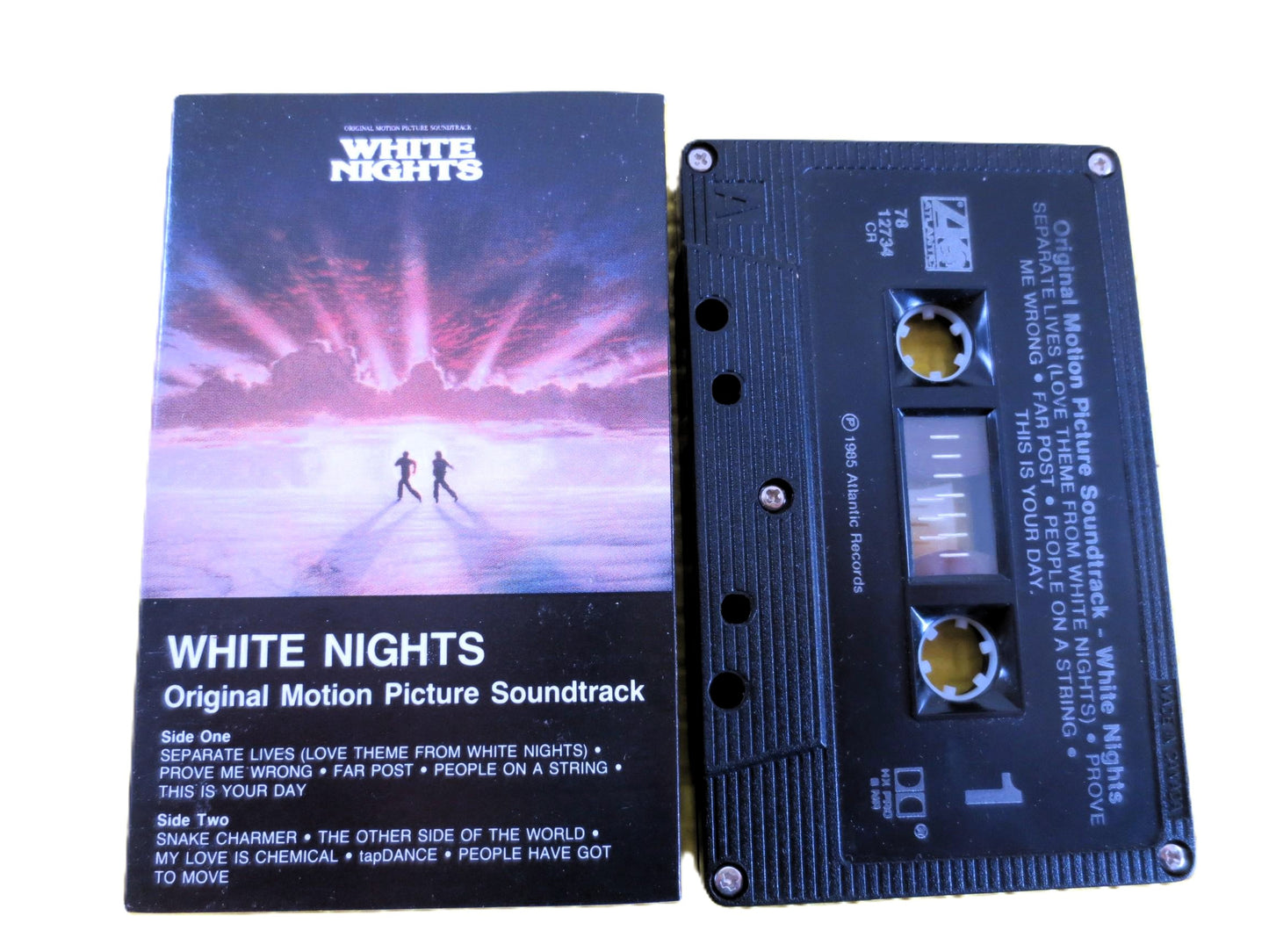 WHITE KNIGHTS, SOUNDTRACK Tape, White Knights Tape, White Knights Music, White Knights Songs, Tape Cassette, Cassette Tapes, 1985 Cassette