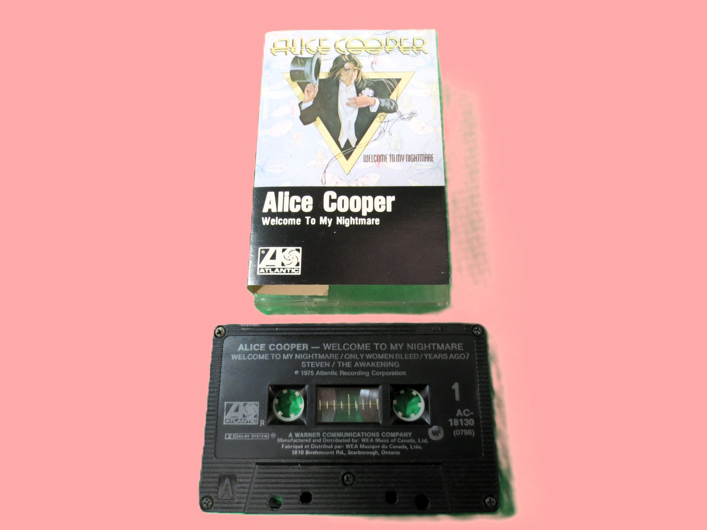ALICE COOPER Tape, Welcome To My NIGHTMARE, Alice Cooper Album, Alice Cooper Music, Tape Cassette, Cassette, 1975 Cassette
