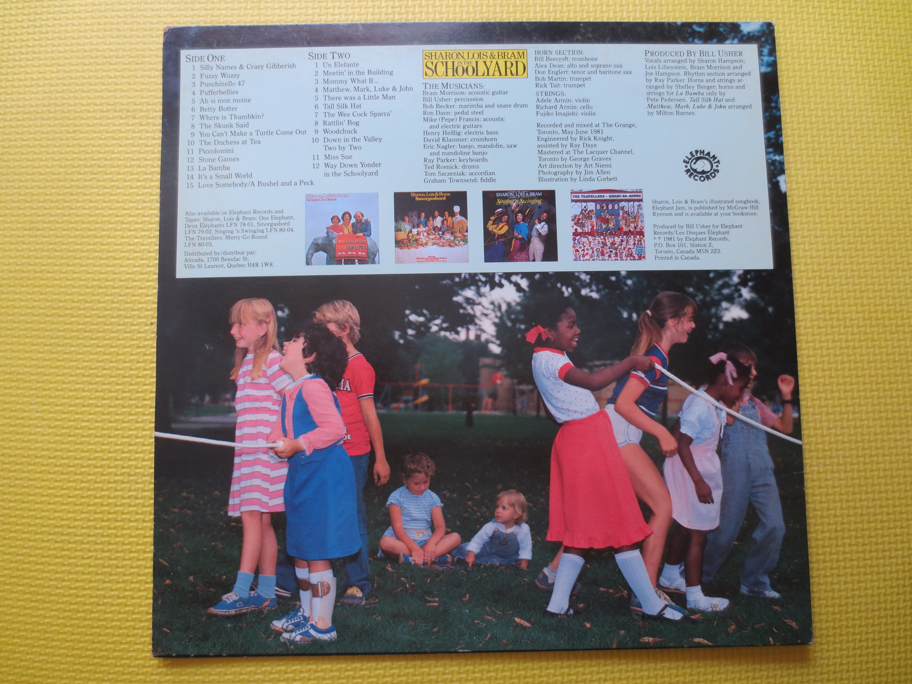 SHARON, LOIS & BRAM, In The Schoolyard, Vintage Album, 1981 Record, Vinyl Lp