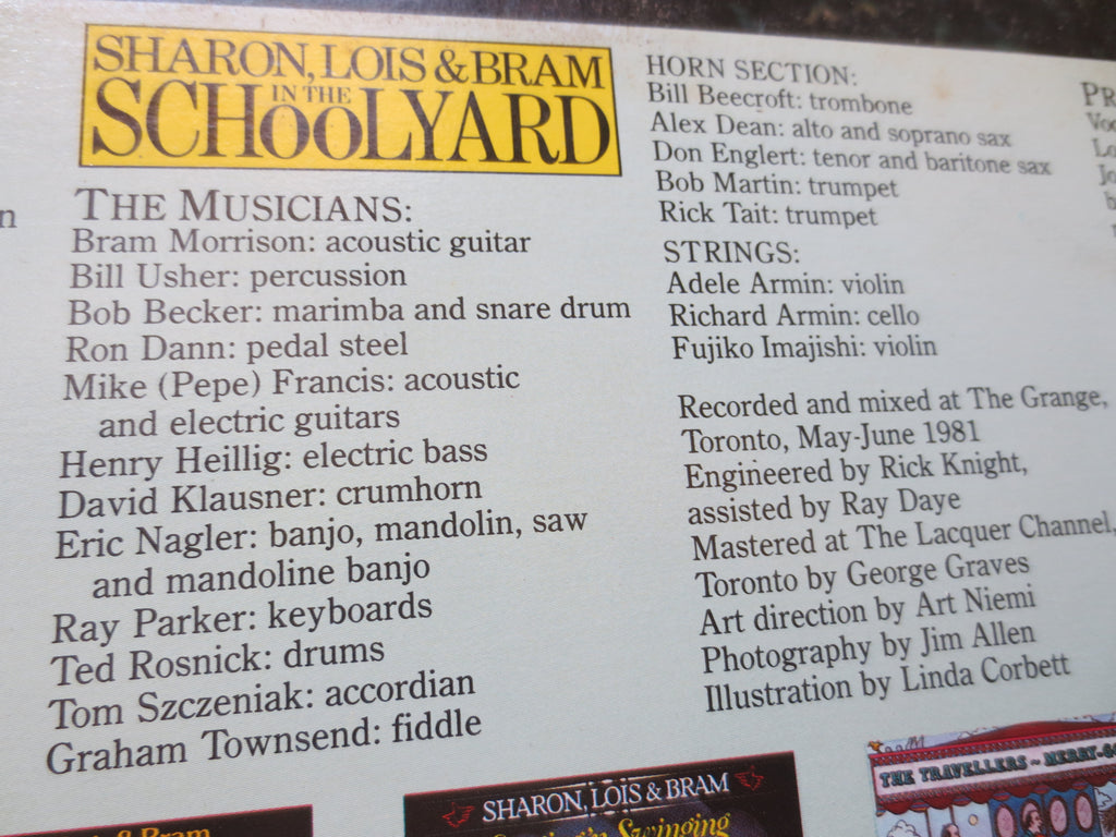 Sharon, Lois & Bram – In the Schoolyard (1981) Vinyl LP