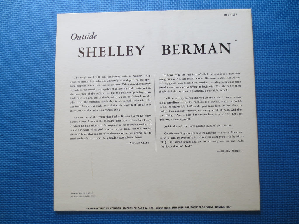 Shelley Berman – Outside Shelley Berman (1959) Vinyl LP