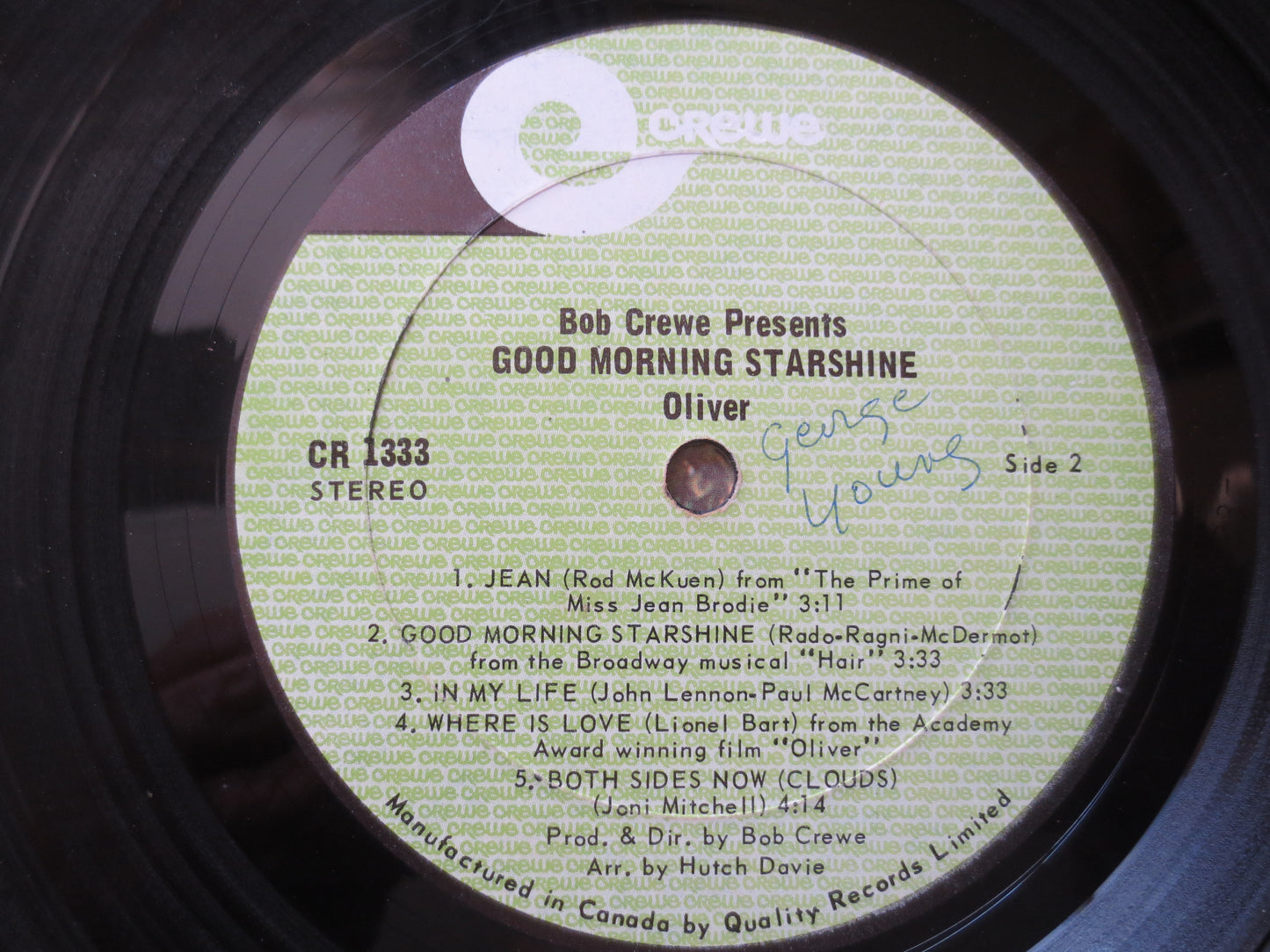 GOOD MORNING Starshine, OLIVER, Oliver Album, Oliver Lp, Oliver Record, Crewe Records, Pop Music Record, Lps, 1969 Records