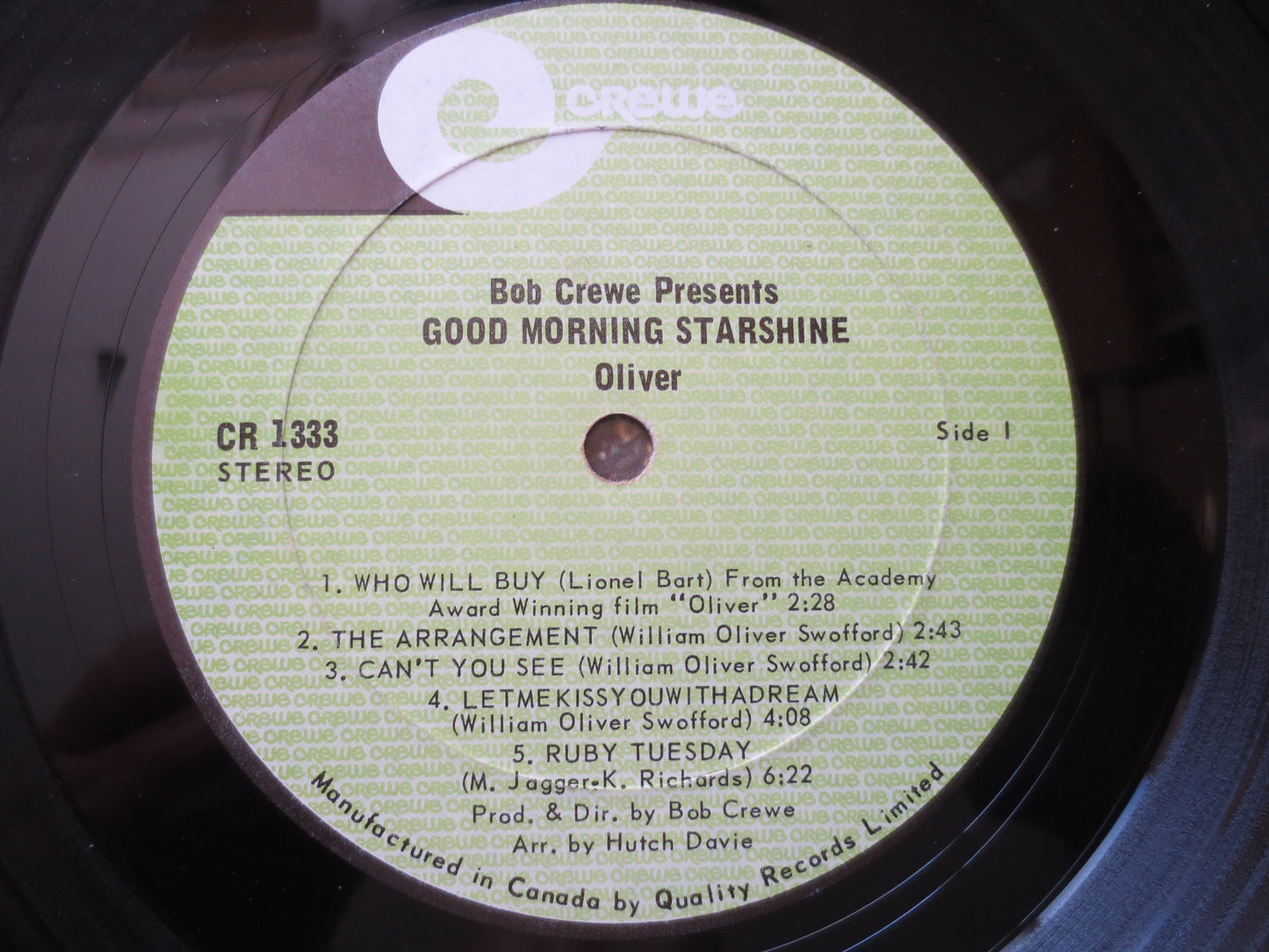 GOOD MORNING Starshine, OLIVER, Oliver Album, Oliver Lp, Oliver Record, Crewe Records, Pop Music Record, Lps, 1969 Records