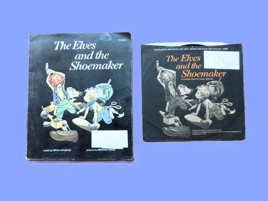 The ELVES and the SHOEMAKER, Book and Record, Children's Story, 1975 Vintage Vinyl