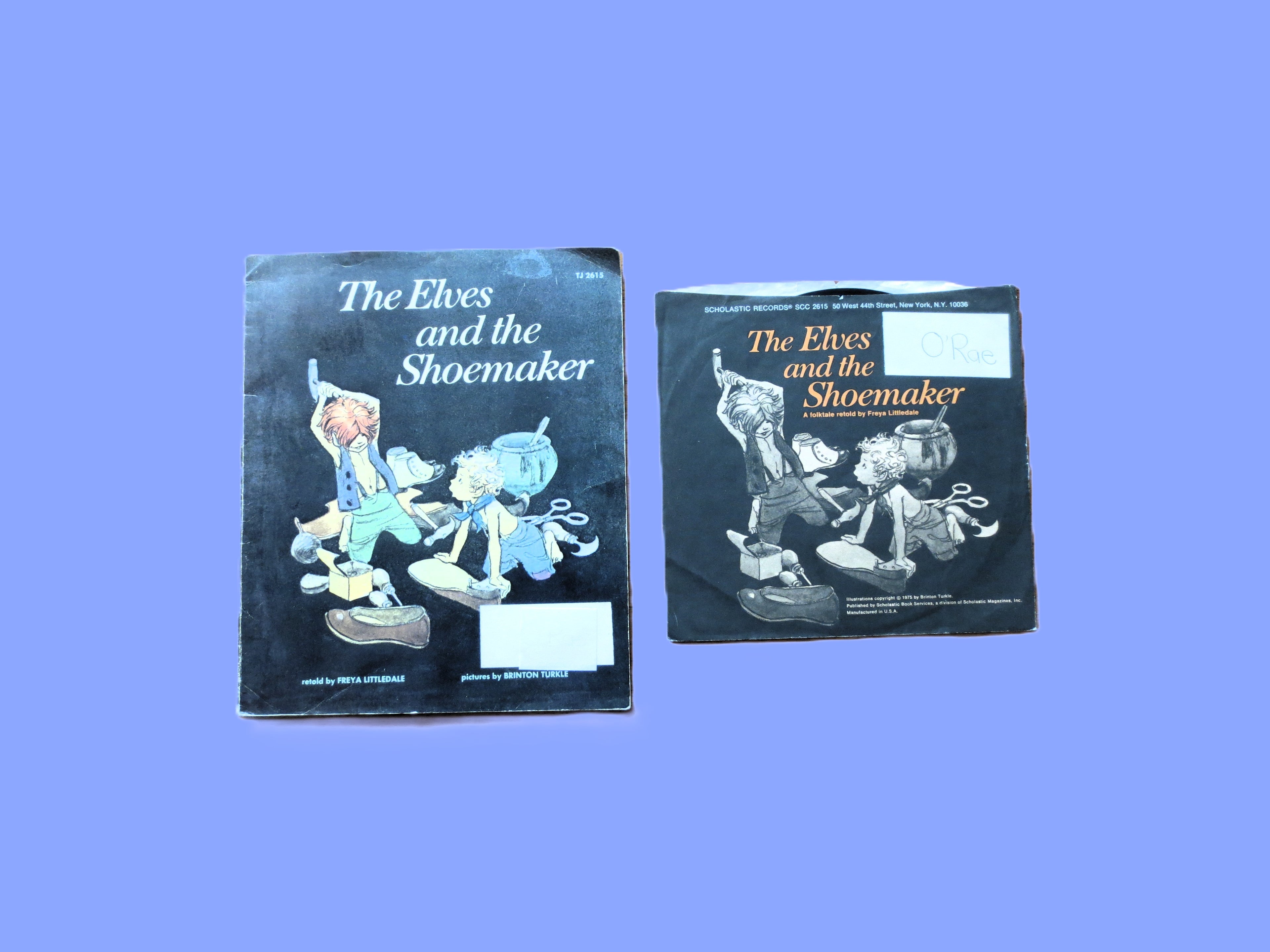 The ELVES and the SHOEMAKER, Book and Record, Children's Story, 1975 Vintage Vinyl