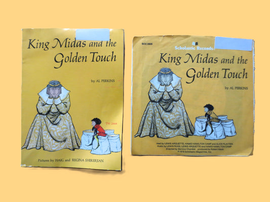 KING MIDAS and the Golden Touch, Book and Record, Children's Story, 1973 Vintage Vinyl