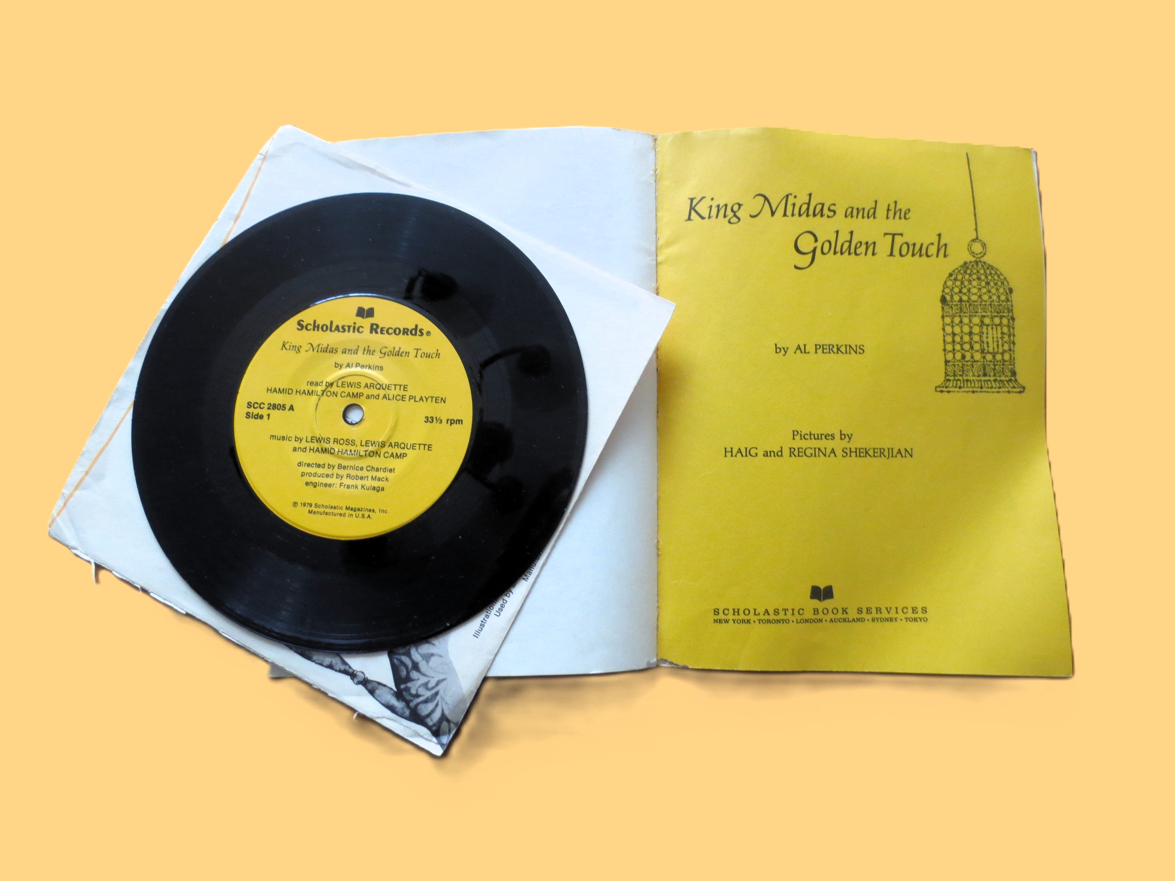 KING MIDAS and the Golden Touch, Book and Record, Children's Story, 1973 Vintage Vinyl
