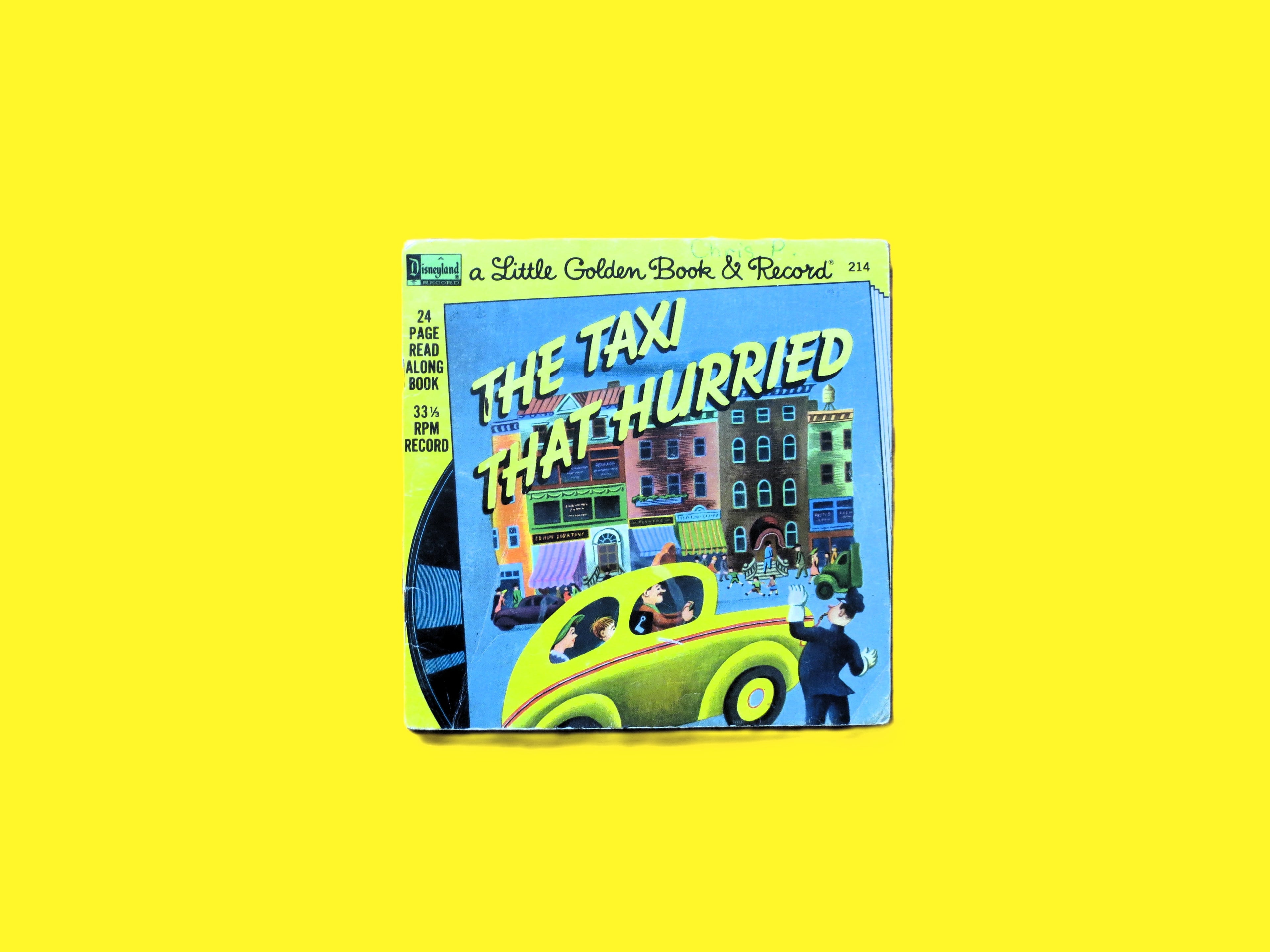The TAXI that HURRIED, Book and Record, Children's Story, 1976 Record, Vintage Vinyl