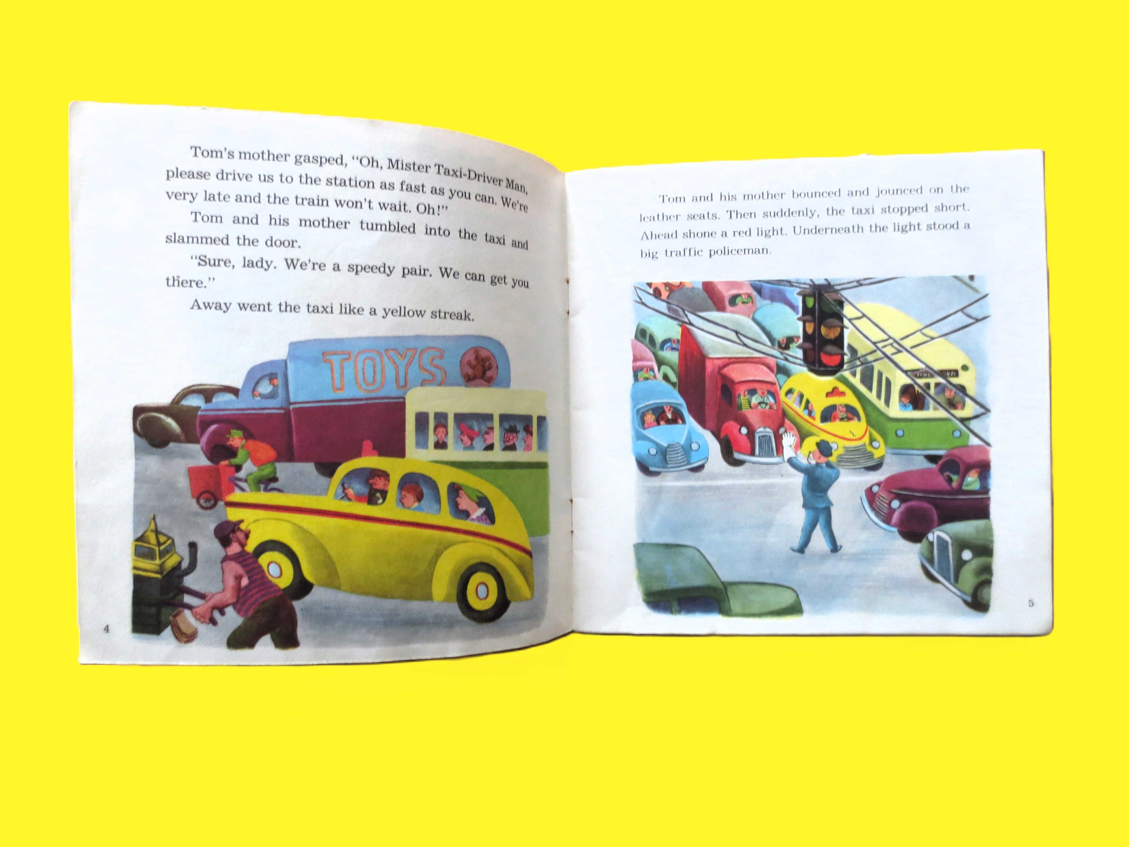 The TAXI that HURRIED, Book and Record, Children's Story, 1976 Record, Vintage Vinyl