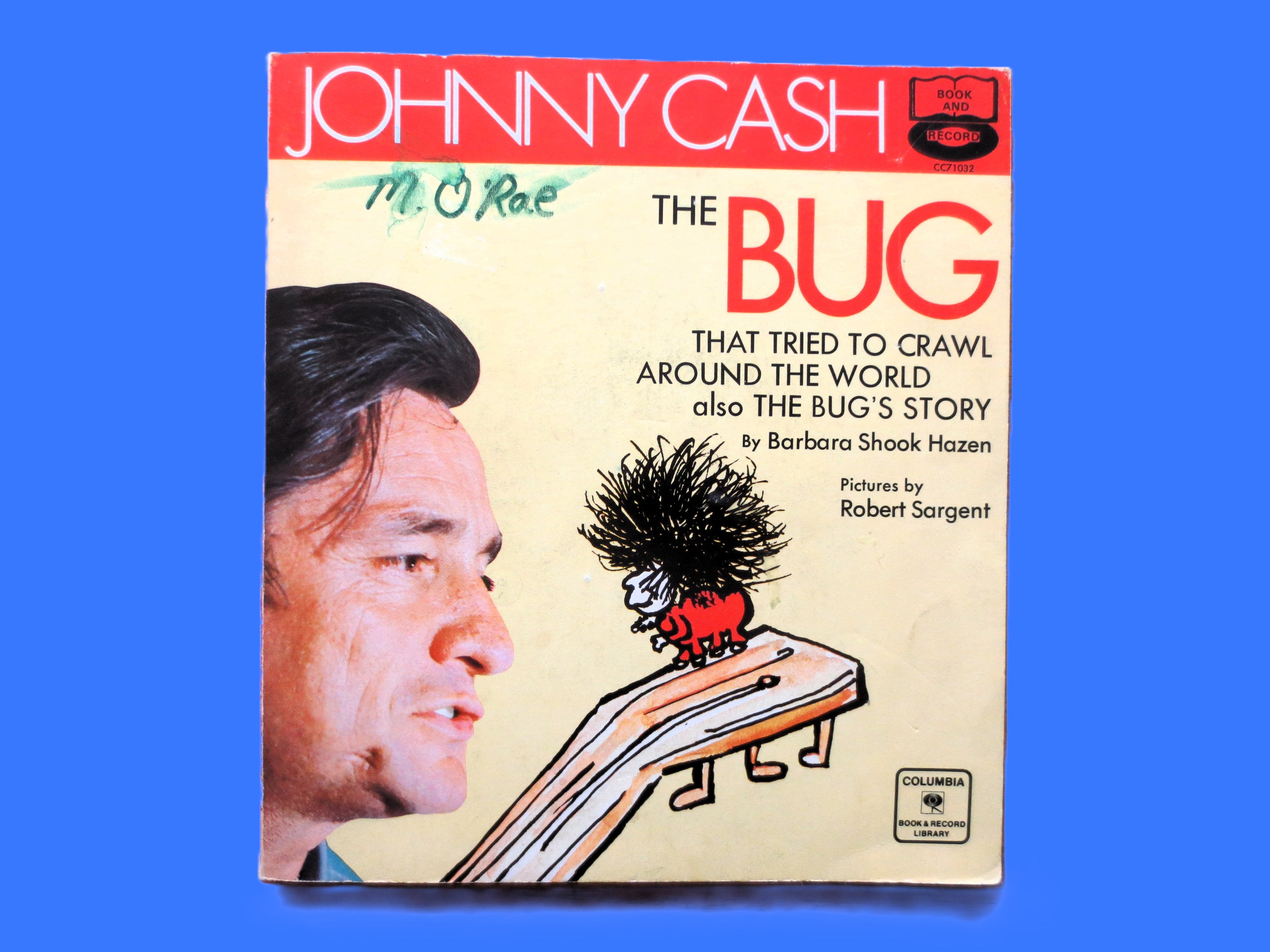 JOHNNY CASH, Story of The BUG, Children's Story, Vintage 1970 Record, Vinyl Lp