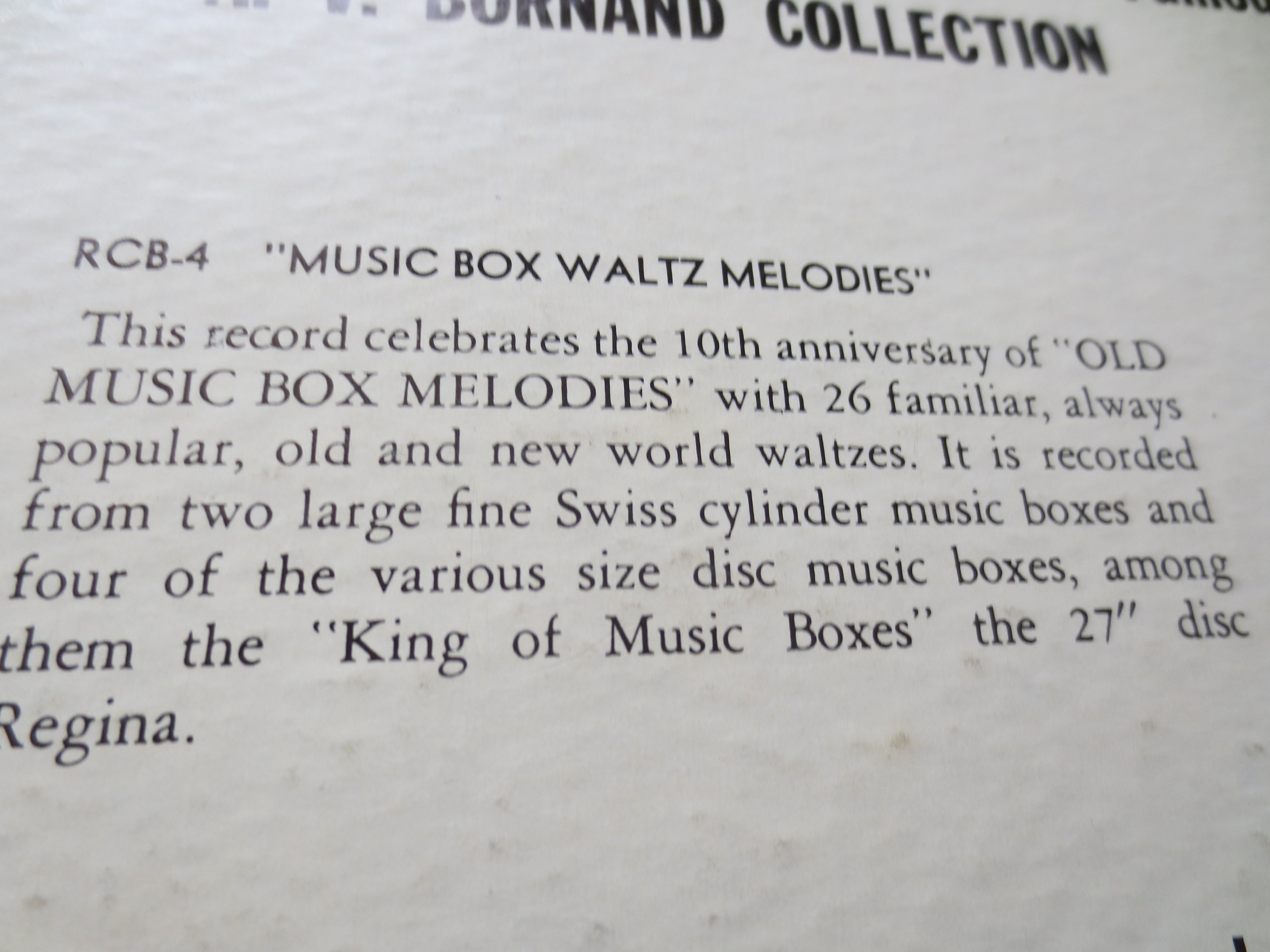 A.V. Bornand – Old Music Box Melodies (1955) Vinyl LP