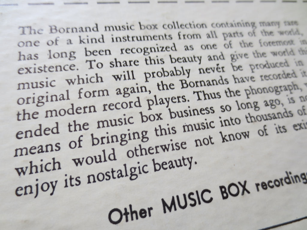 A.V. Bornand – Old Music Box Melodies (1955) Vinyl LP