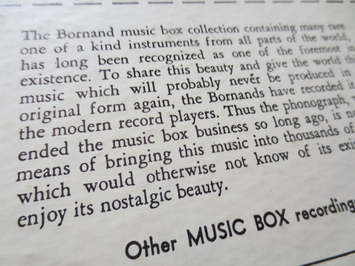 A.V. Bornand – Old Music Box Melodies (1955) Vinyl LP