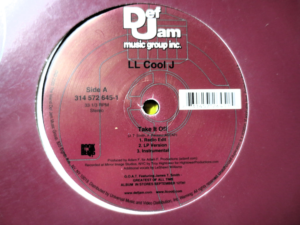 LL COOL J, Take It Off EP, Rap Album, 2000  Record, Vinyl Ep